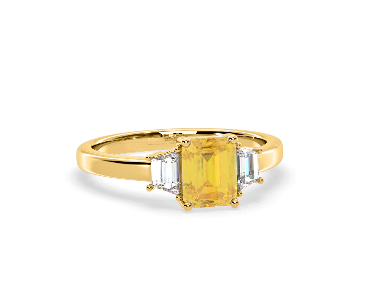 Erika Yellow Lab Diamond 1.70ct Emerald Cut Ring in 18K Yellow Gold - Elara Collection - Image 83