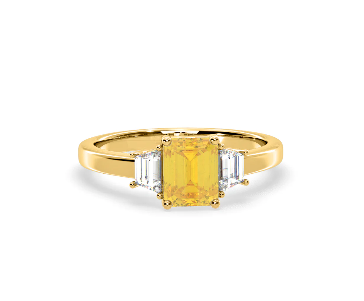 Erika Yellow Lab Diamond 1.70ct Emerald Cut Ring in 18K Yellow Gold - Elara Collection - Image 85