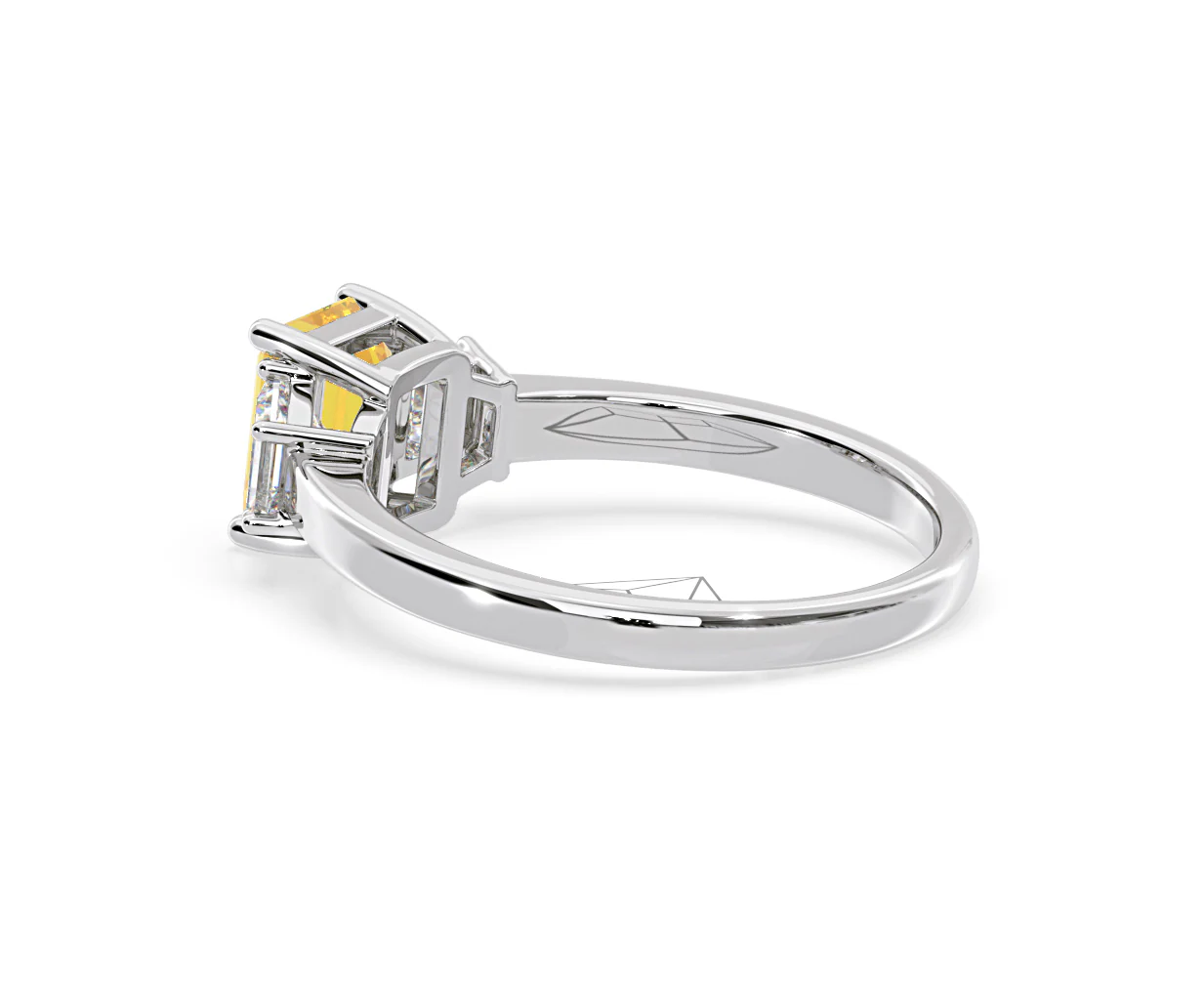 Erika Yellow Lab Diamond 1.70ct Emerald Cut Ring in Platinum - Elara Collection - Image 34