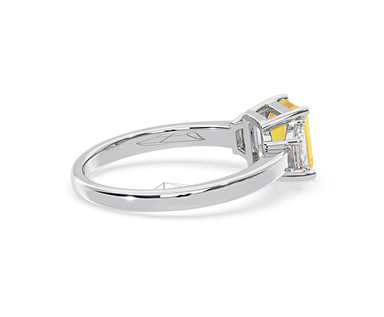 Erika Yellow Lab Diamond 1.70ct Emerald Cut Ring in Platinum - Elara Collection - Image 61