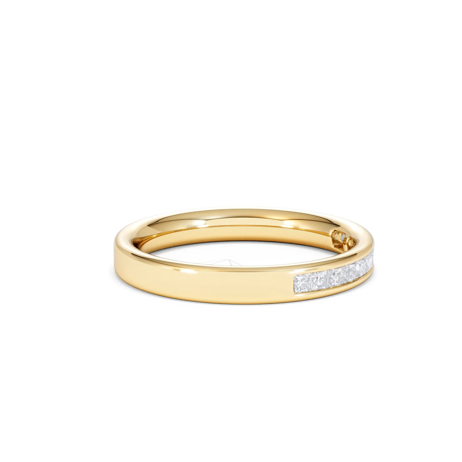 Eterna Lab Diamond Princess Cut Half Eternity Ring 0.30ct H/SI in 18K Gold Vermeil - Image 26