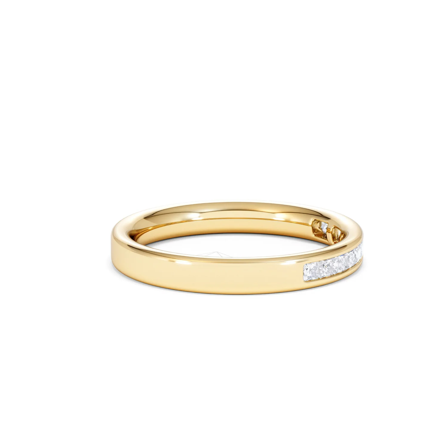 Eterna Lab Diamond Princess Cut Half Eternity Ring 0.30ct H/SI in 18K Gold Vermeil - Image 28
