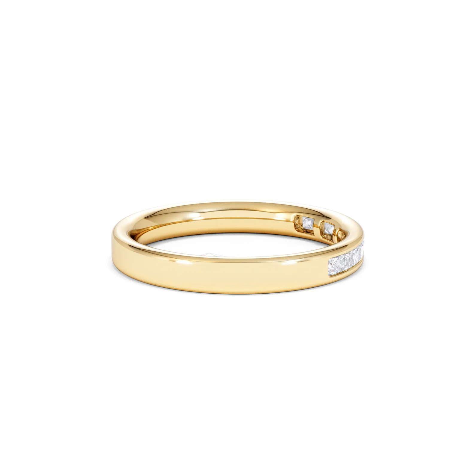 Eterna Lab Diamond Princess Cut Half Eternity Ring 0.30ct H/SI in 18K Gold Vermeil - Image 31