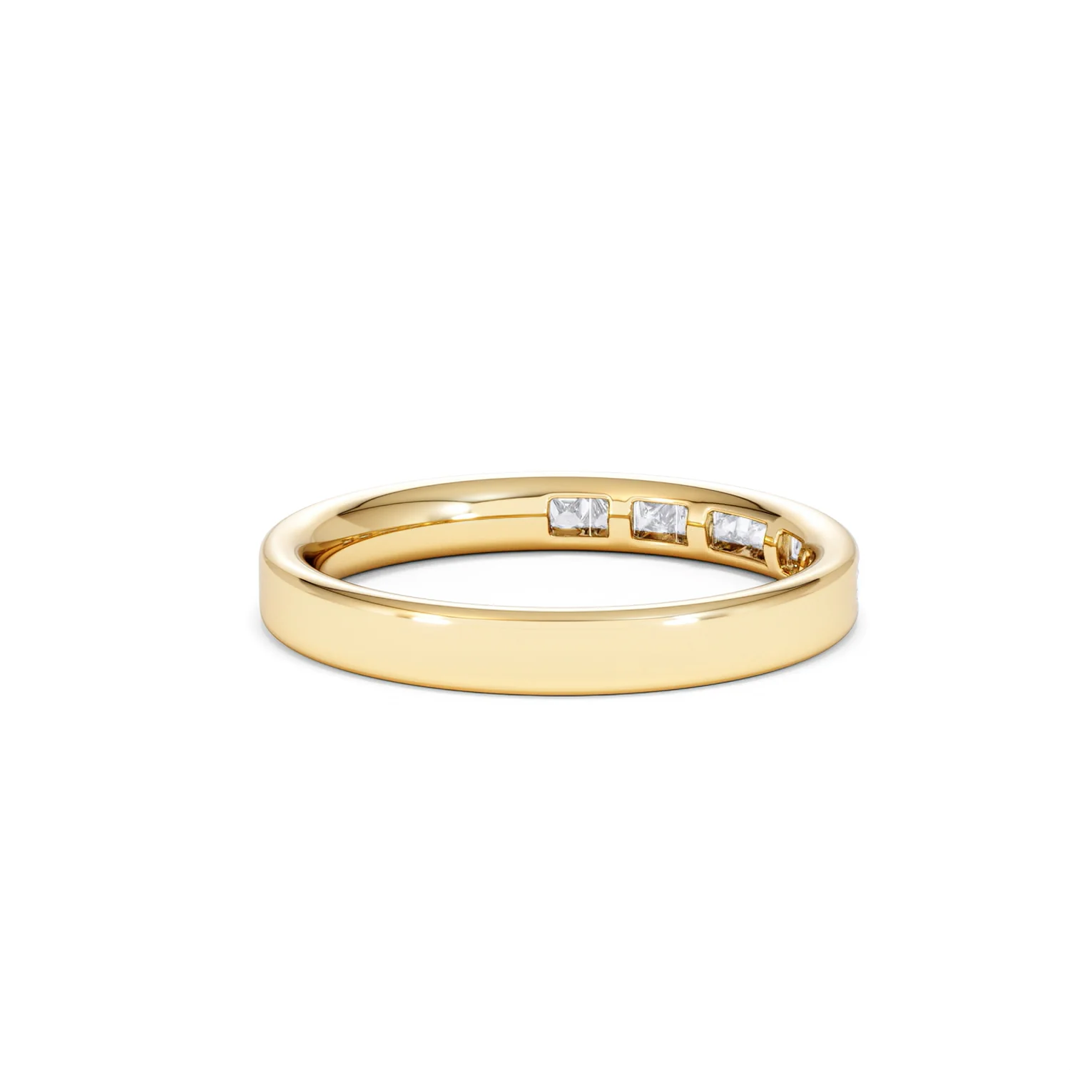 Eterna Lab Diamond Princess Cut Half Eternity Ring 0.30ct H/SI in 18K Gold Vermeil - Image 39