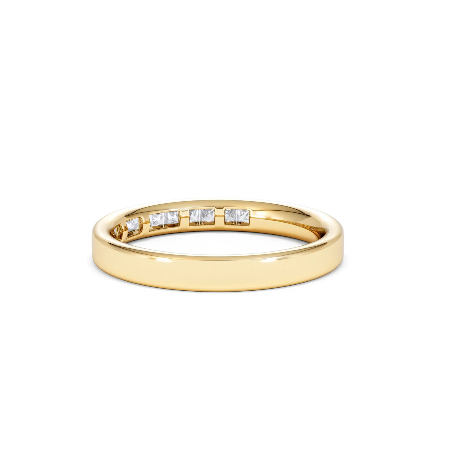Eterna Lab Diamond Princess Cut Half Eternity Ring 0.30ct H/SI in 18K Gold Vermeil - Image 57
