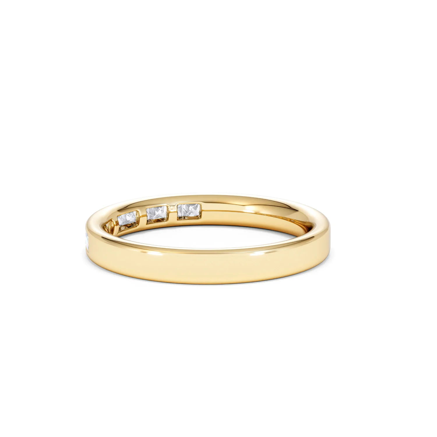 Eterna Lab Diamond Princess Cut Half Eternity Ring 0.30ct H/SI in 18K Gold Vermeil - Image 62