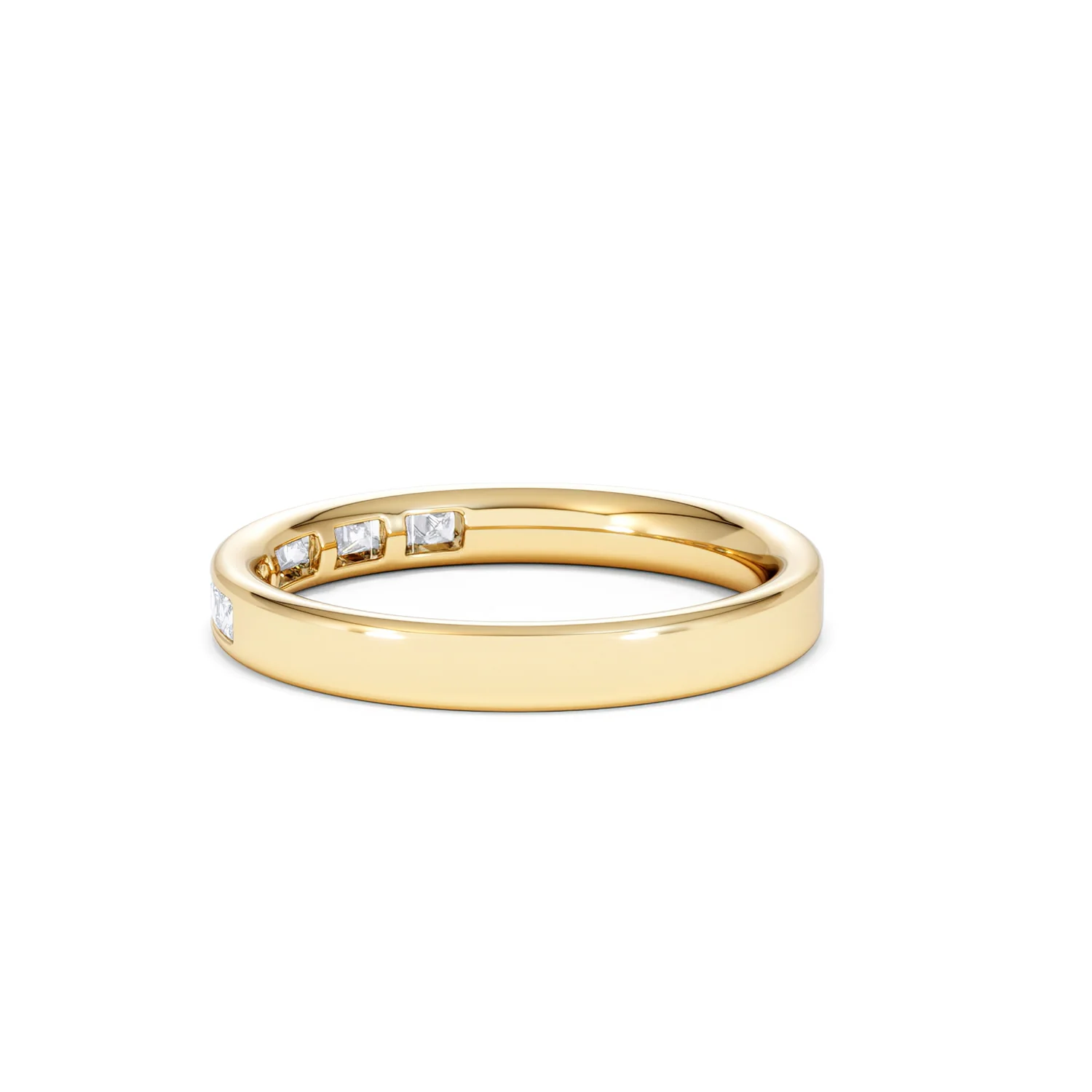 Eterna Lab Diamond Princess Cut Half Eternity Ring 0.30ct H/SI in 18K Gold Vermeil - Image 64