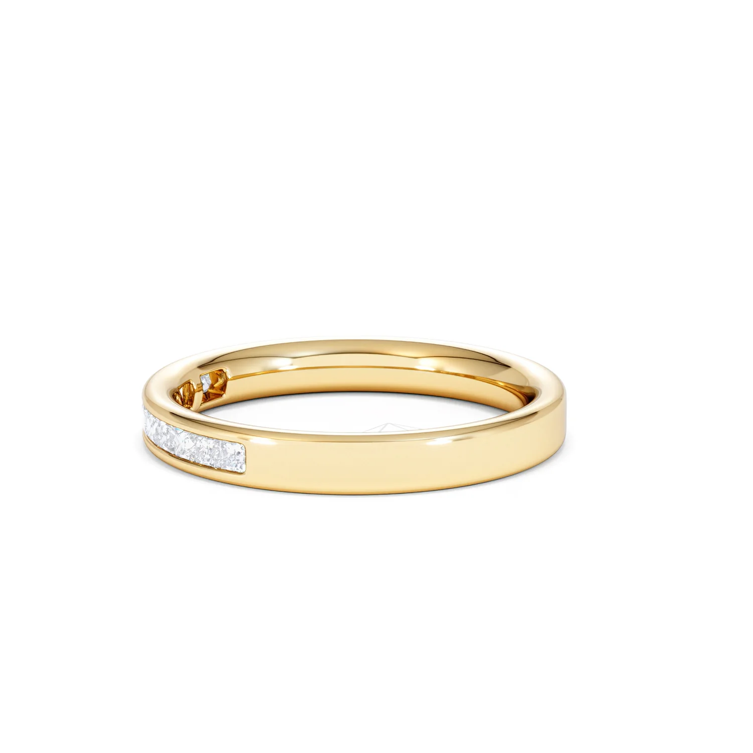 Eterna Lab Diamond Princess Cut Half Eternity Ring 0.30ct H/SI in 18K Gold Vermeil - Image 72