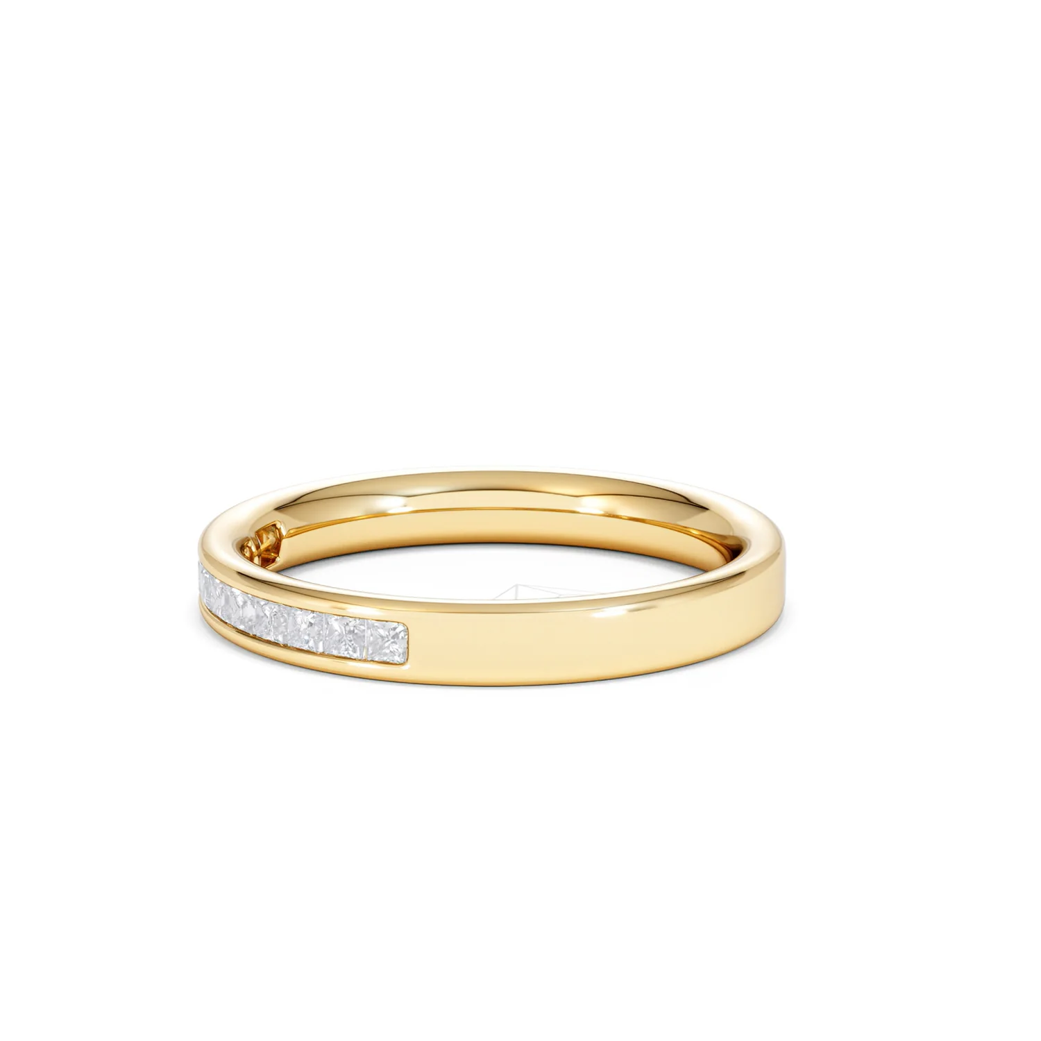Eterna Lab Diamond Princess Cut Half Eternity Ring 0.30ct H/SI in 18K Gold Vermeil - Image 75