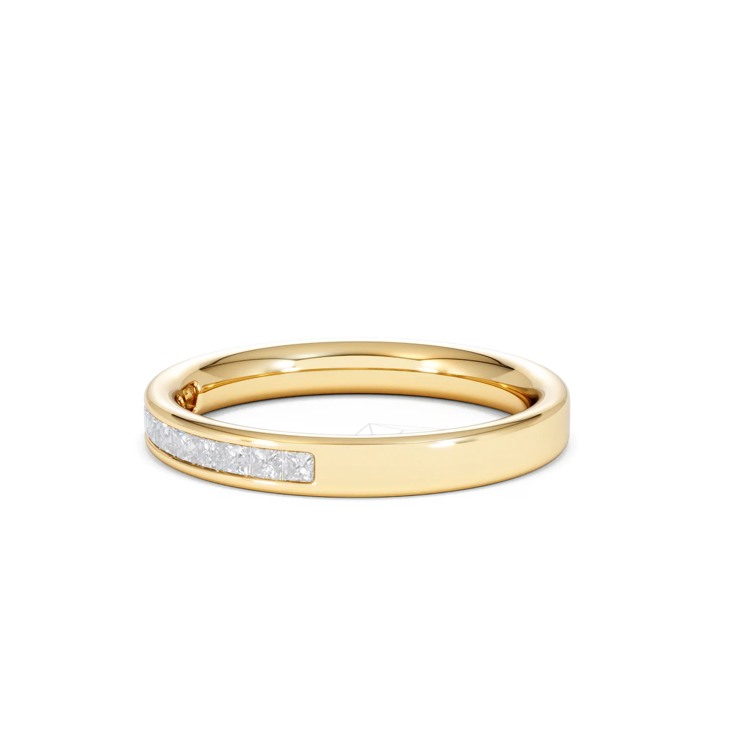 Eterna Lab Diamond Princess Cut Half Eternity Ring 0.30ct H/SI in 18K Gold Vermeil - Image 76