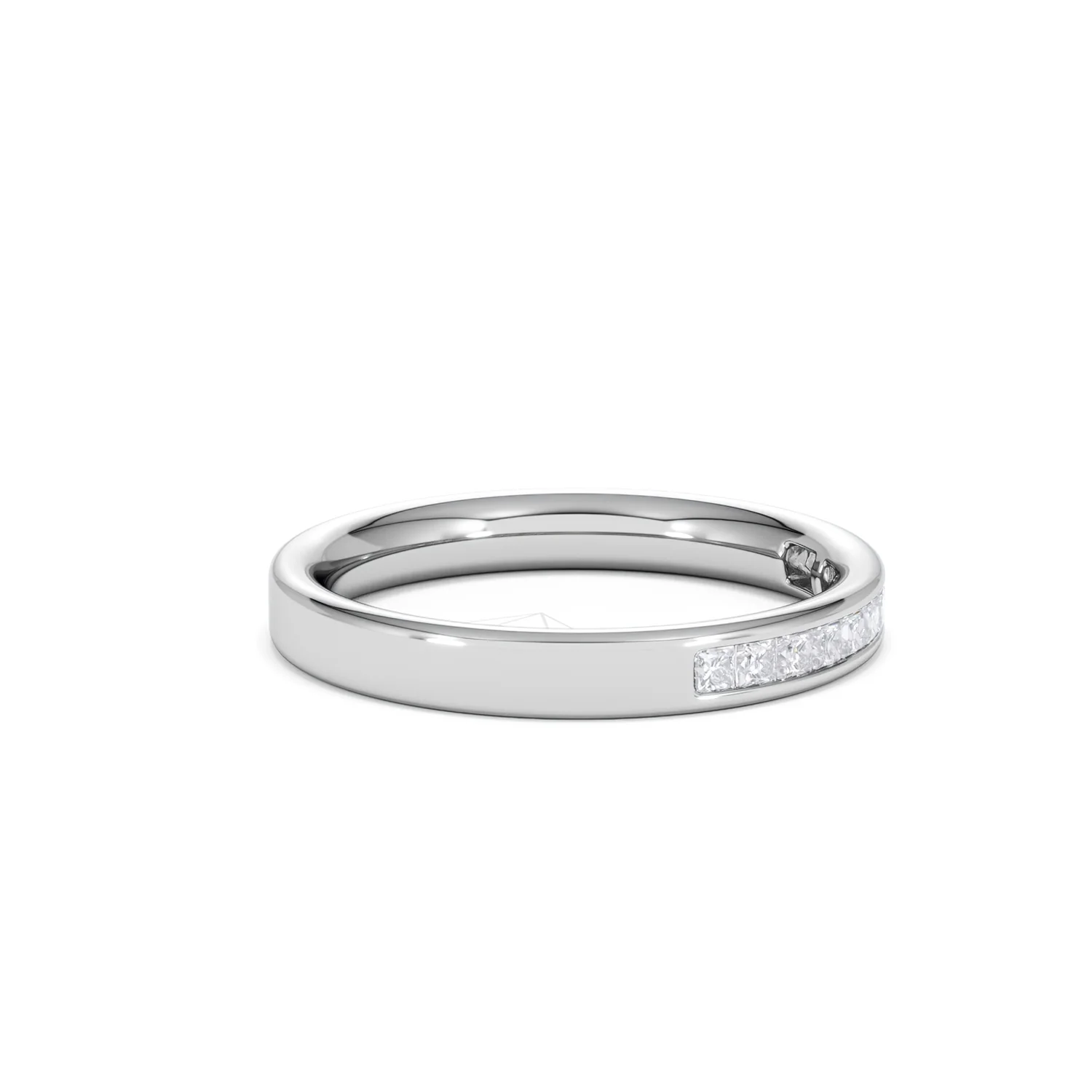 Eterna Lab Diamond Princess Cut Half Eternity Ring 0.30ct H/SI in 925 Silver - Image 27