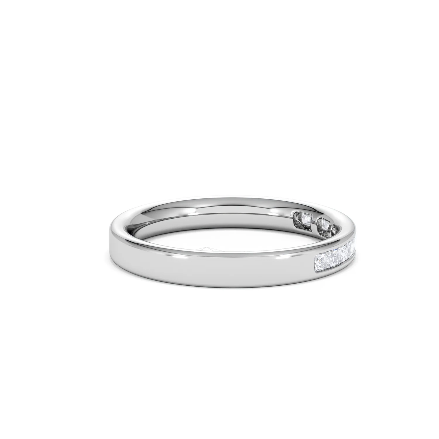 Eterna Lab Diamond Princess Cut Half Eternity Ring 0.30ct H/SI in 925 Silver - Image 31