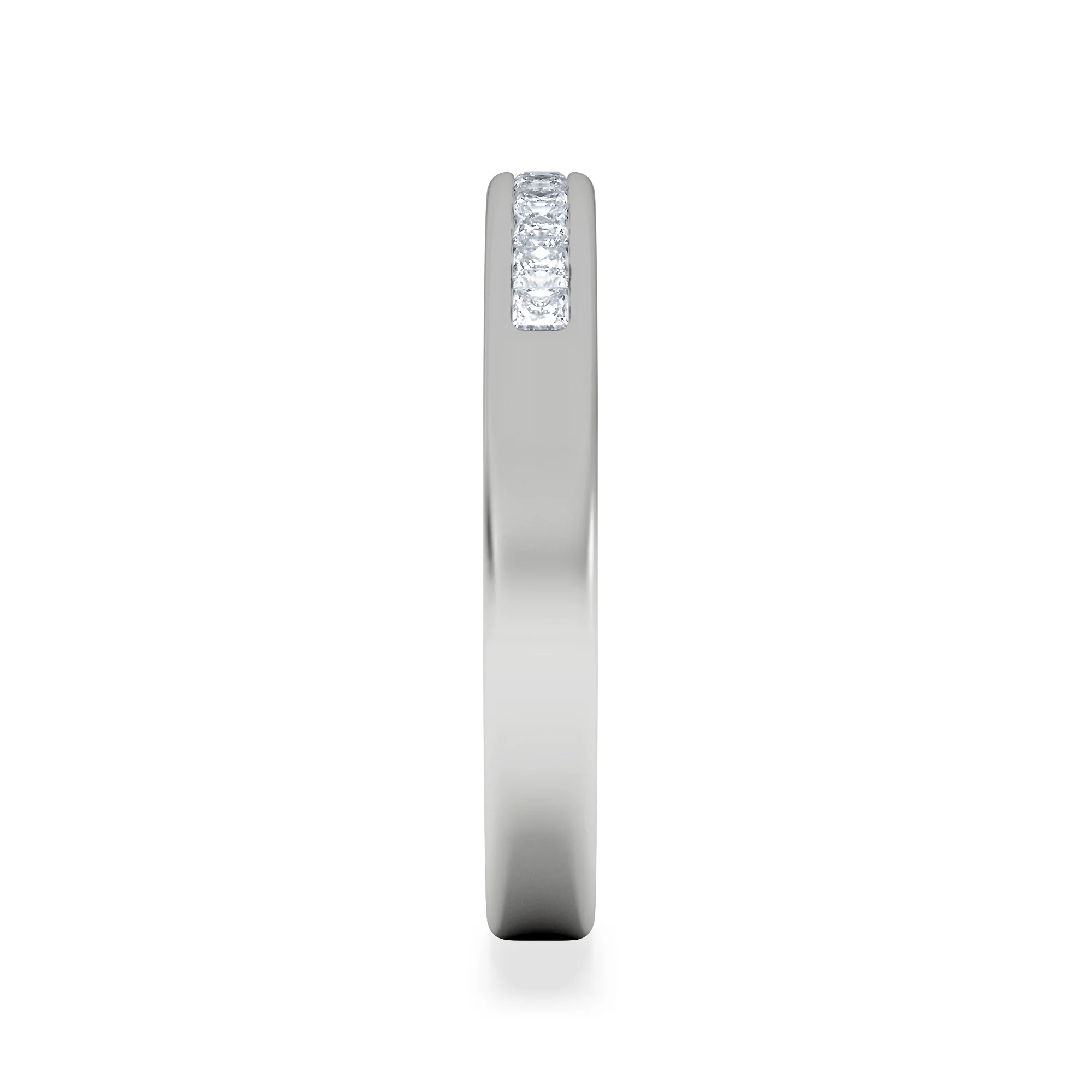 Eterna Lab Diamond Princess Cut Half Eternity Ring 0.30ct H/SI in 925 Silver - Image 5
