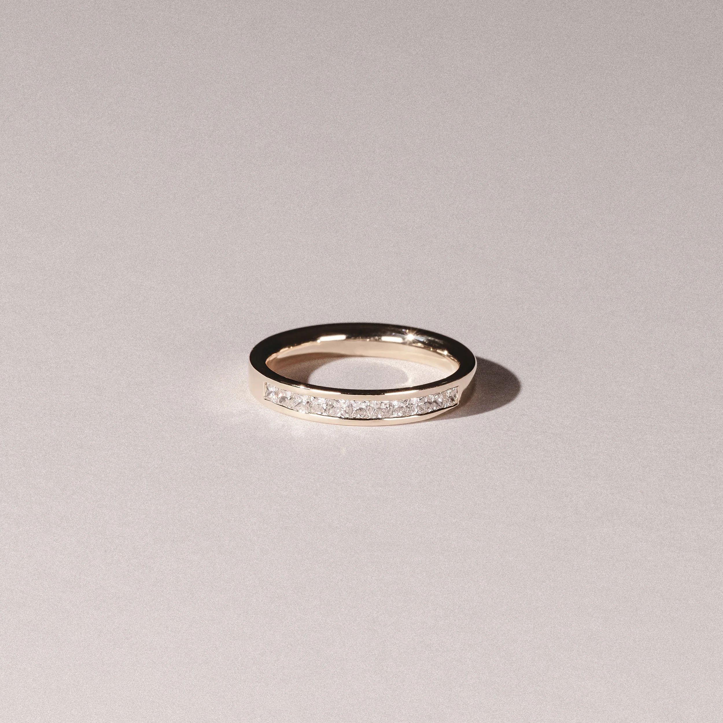 Eterna Lab Diamond Princess Cut Half Eternity Ring 0.50ct F/VS in 9K Gold - Image 10