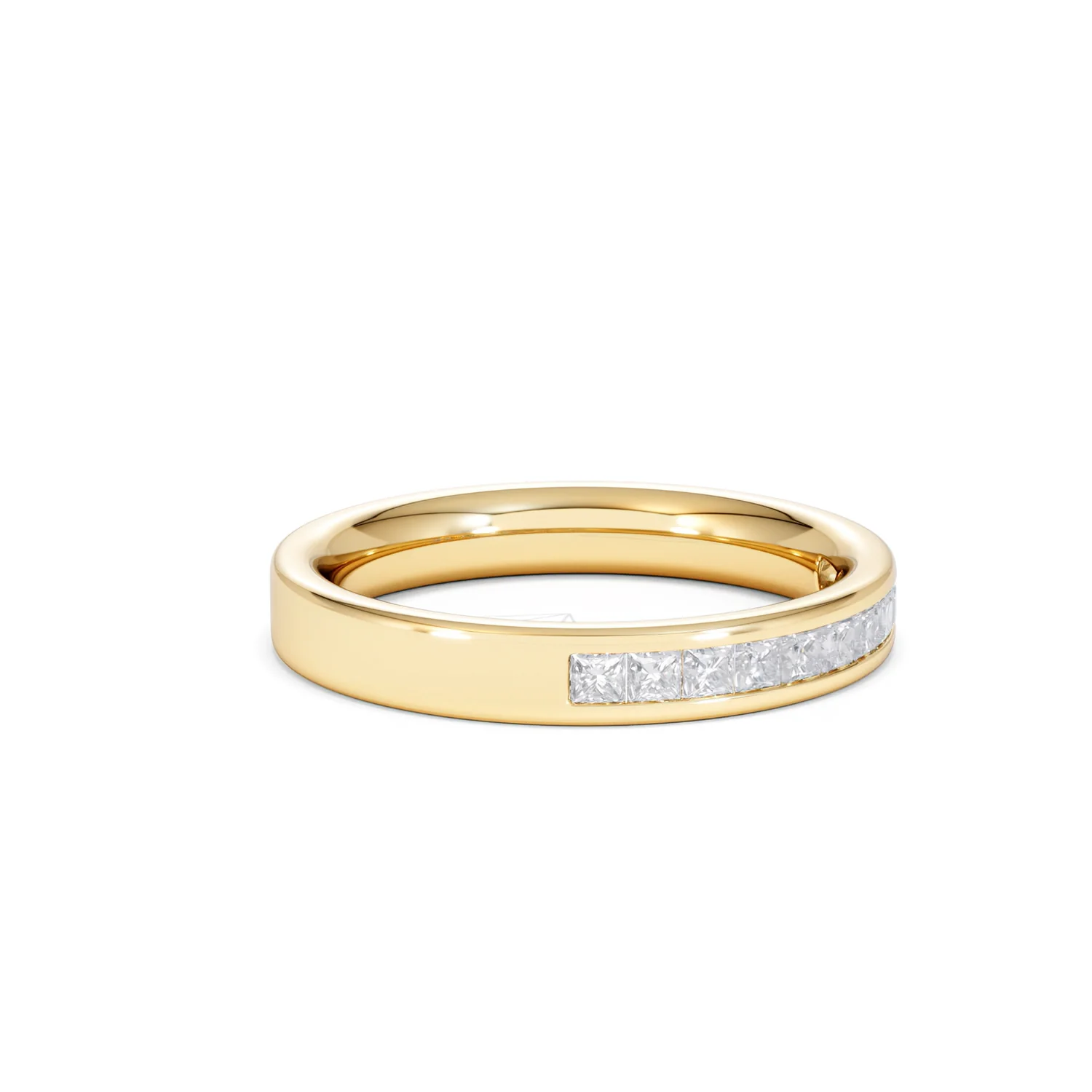 Eterna Lab Diamond Princess Cut Half Eternity Ring 0.50ct F/VS in 9K Gold - Image 24