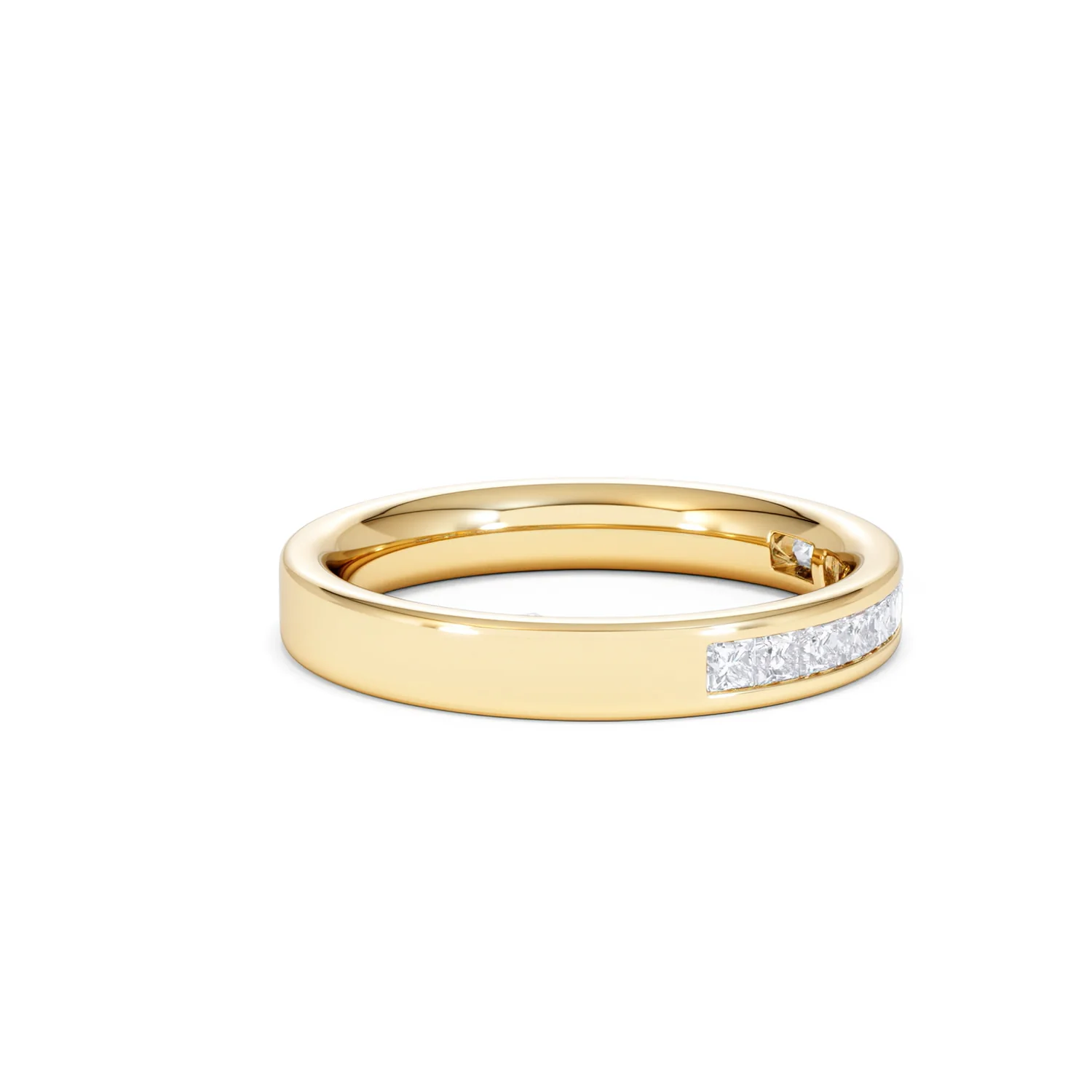 Eterna Lab Diamond Princess Cut Half Eternity Ring 0.50ct F/VS in 9K Gold - Image 29