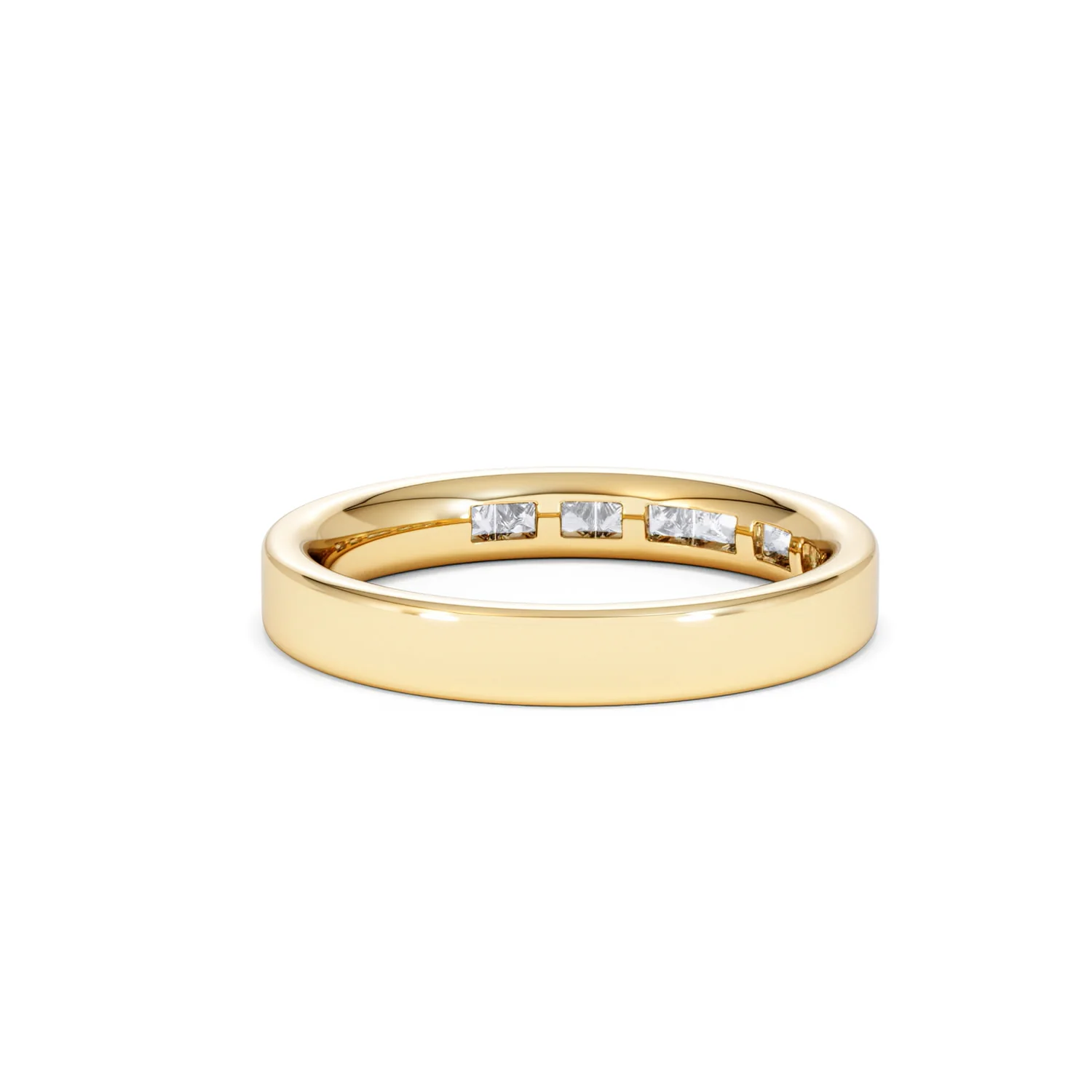 Eterna Lab Diamond Princess Cut Half Eternity Ring 0.50ct F/VS in 9K Gold - Image 45