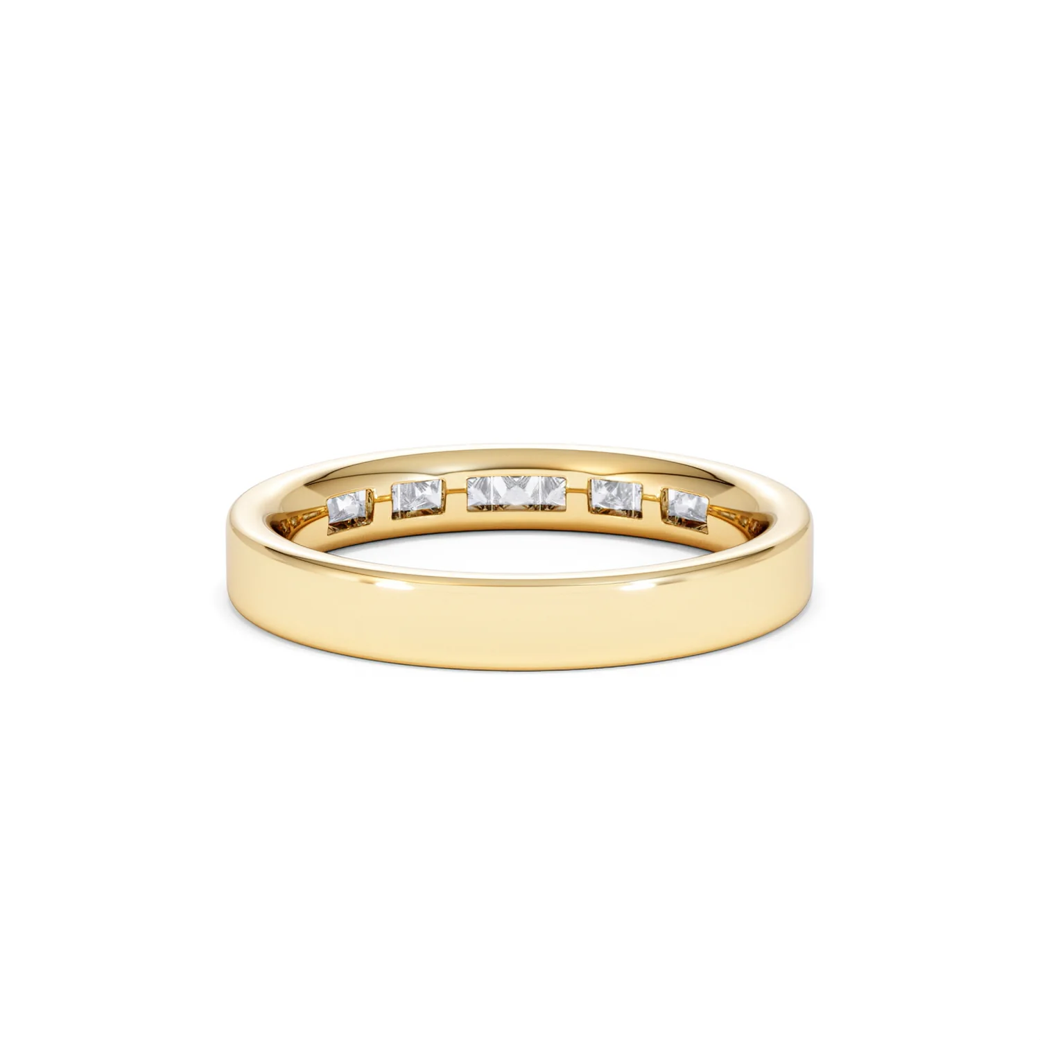 Eterna Lab Diamond Princess Cut Half Eternity Ring 0.50ct F/VS in 9K Gold - Image 52