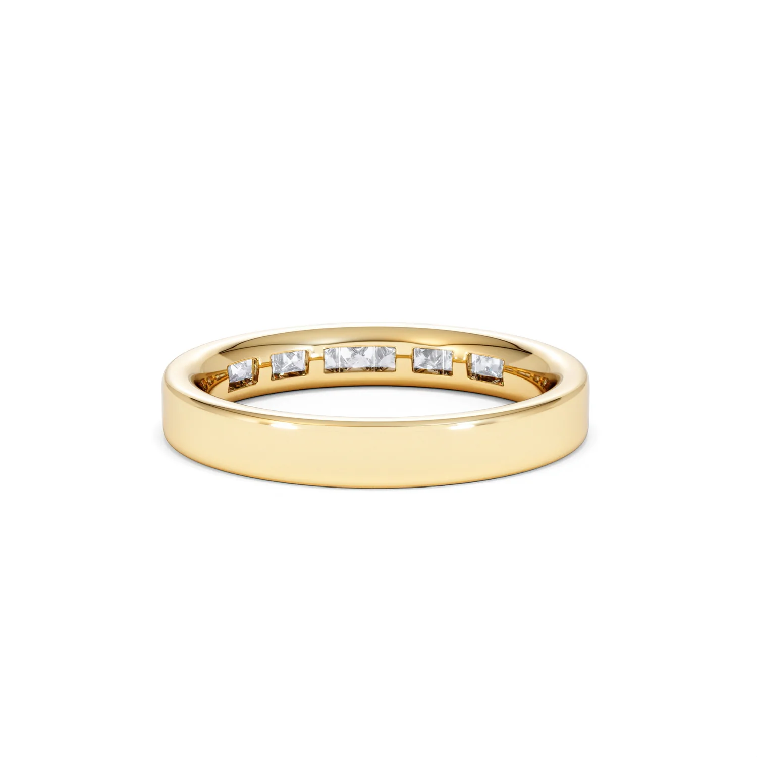 Eterna Lab Diamond Princess Cut Half Eternity Ring 0.50ct F/VS in 9K Gold - Image 53