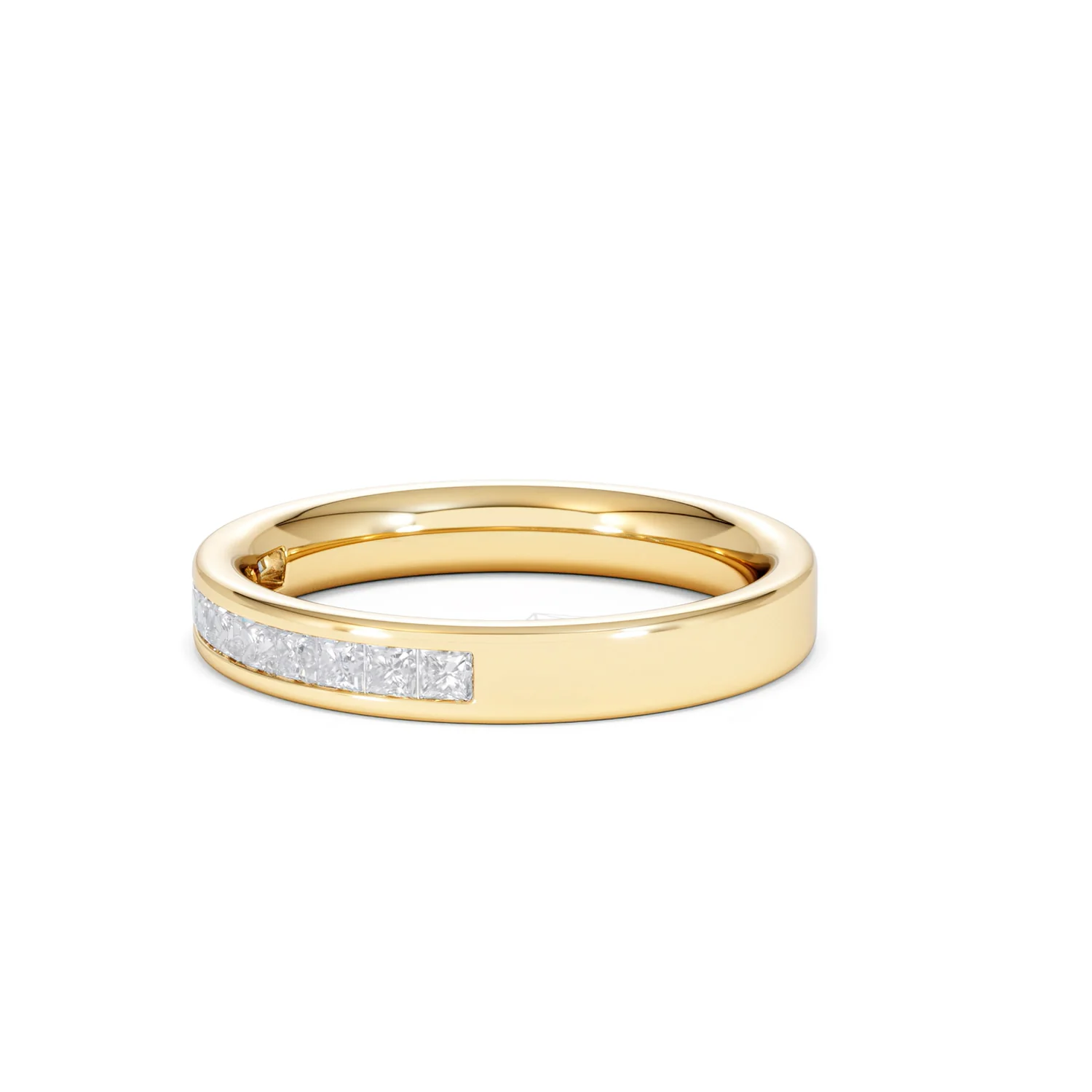 Eterna Lab Diamond Princess Cut Half Eternity Ring 0.50ct F/VS in 9K Gold - Image 78
