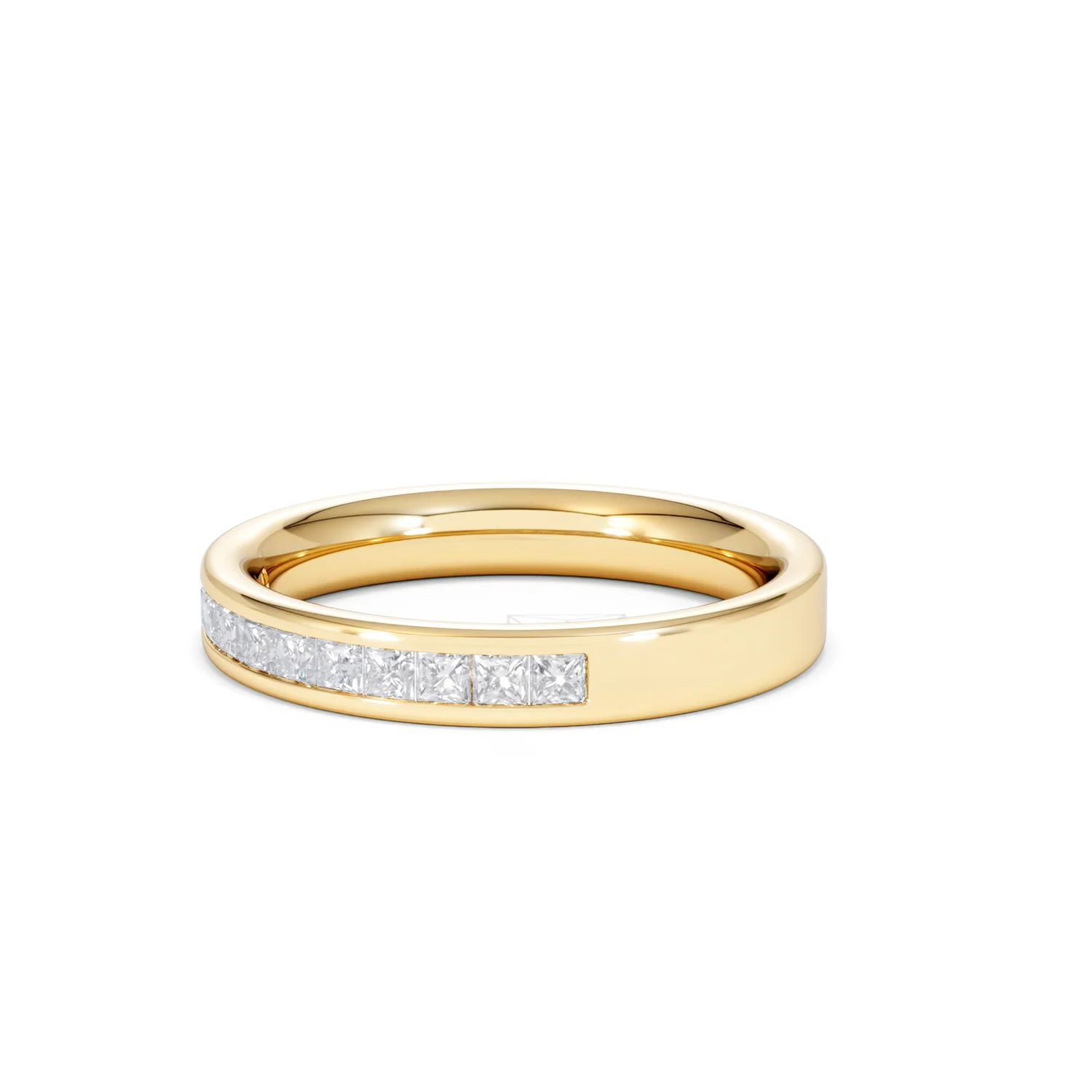 Eterna Lab Diamond Princess Cut Half Eternity Ring 0.50ct F/VS in 9K Gold - Image 82