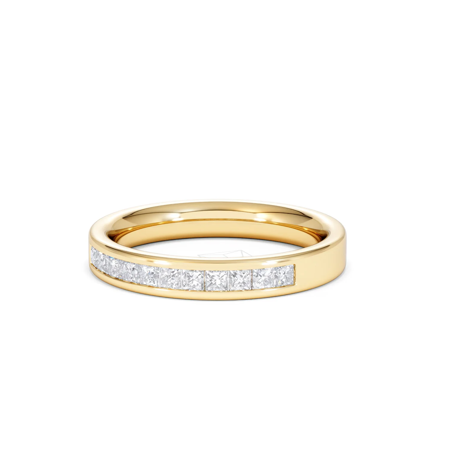 Eterna Lab Diamond Princess Cut Half Eternity Ring 0.50ct F/VS in 9K Gold - Image 87