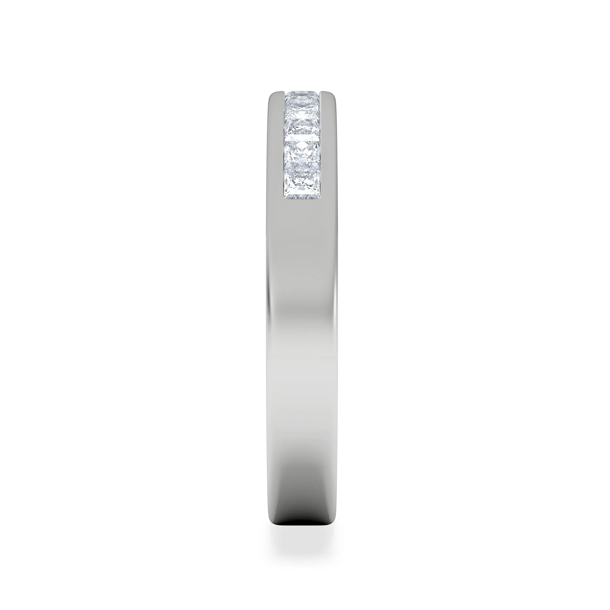 Eterna Lab Diamond Princess Cut Half Eternity Ring 0.50ct F/VS in 9K White Gold - Image 5