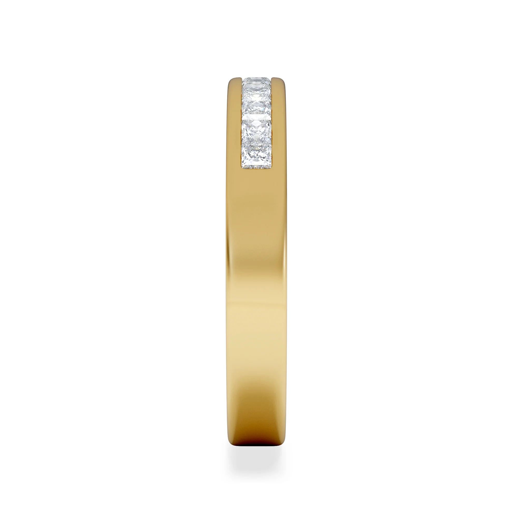 Eterna Lab Diamond Princess Cut Half Eternity Ring 0.50ct H/SI in 18K Gold Vermeil - Image 5