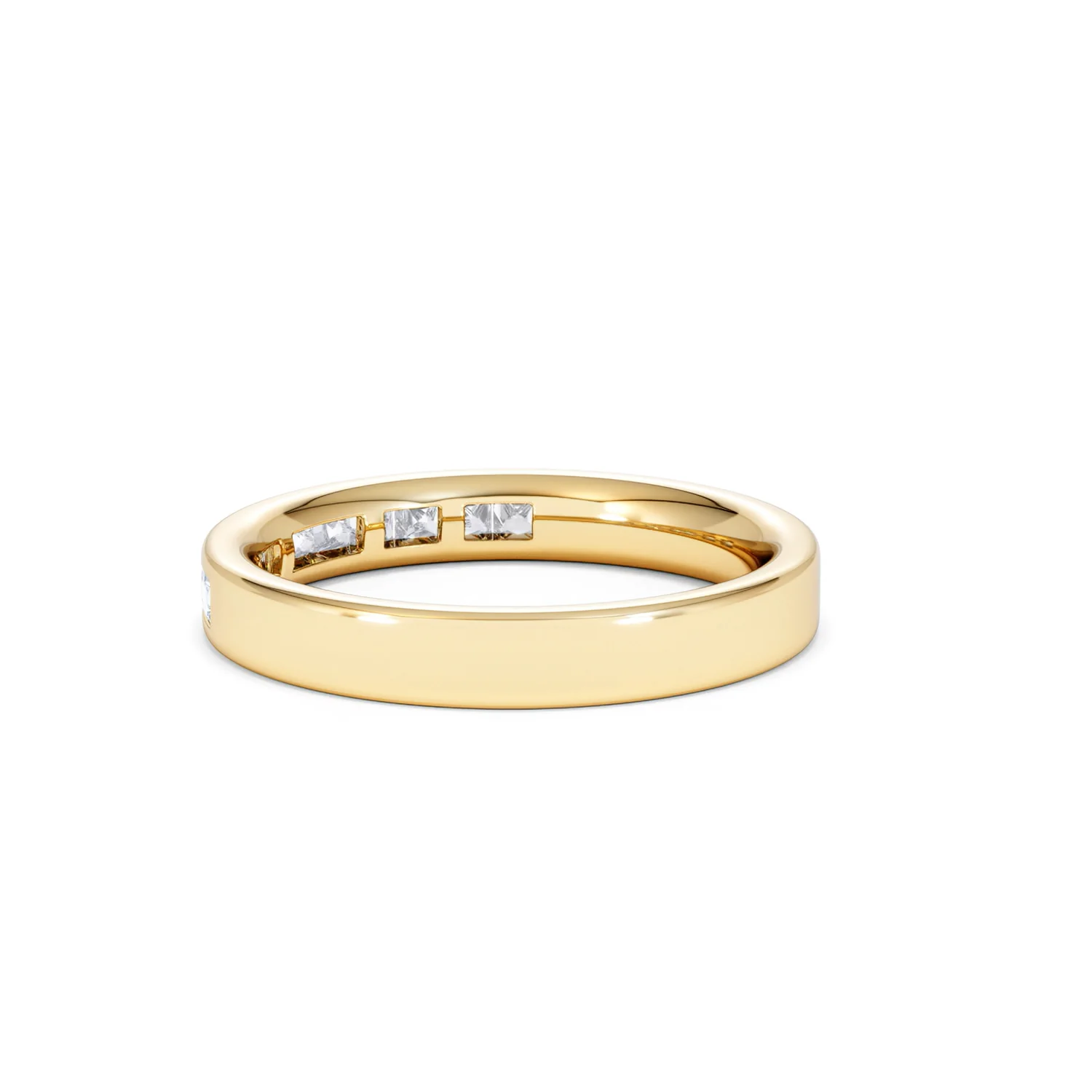 Eterna Lab Diamond Princess Cut Half Eternity Ring 0.50ct H/SI in 18K Gold Vermeil - Image 61