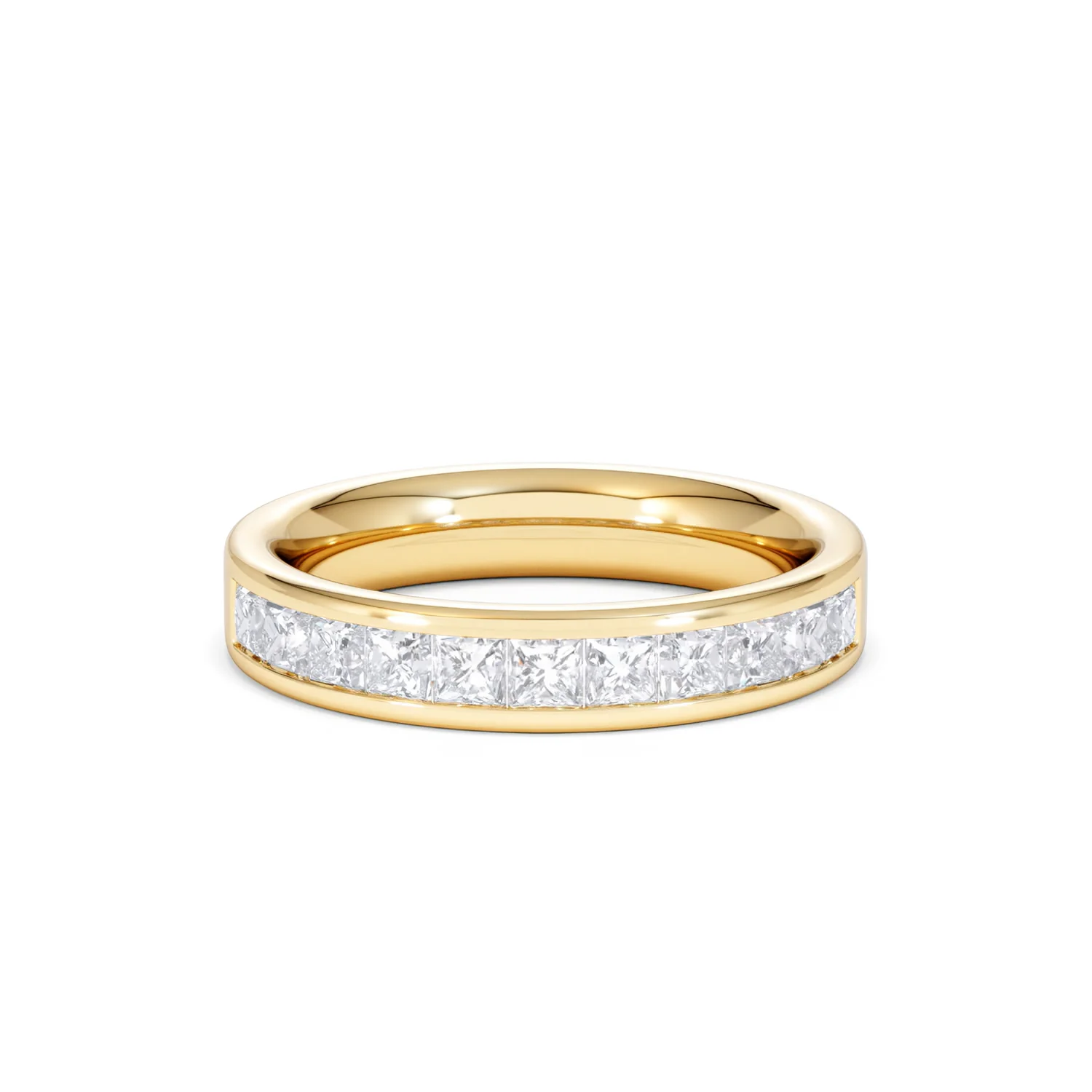 Eterna Lab Diamond Princess Cut Half Eternity Ring 1.00ct F/VS in 9K Gold - Image 10