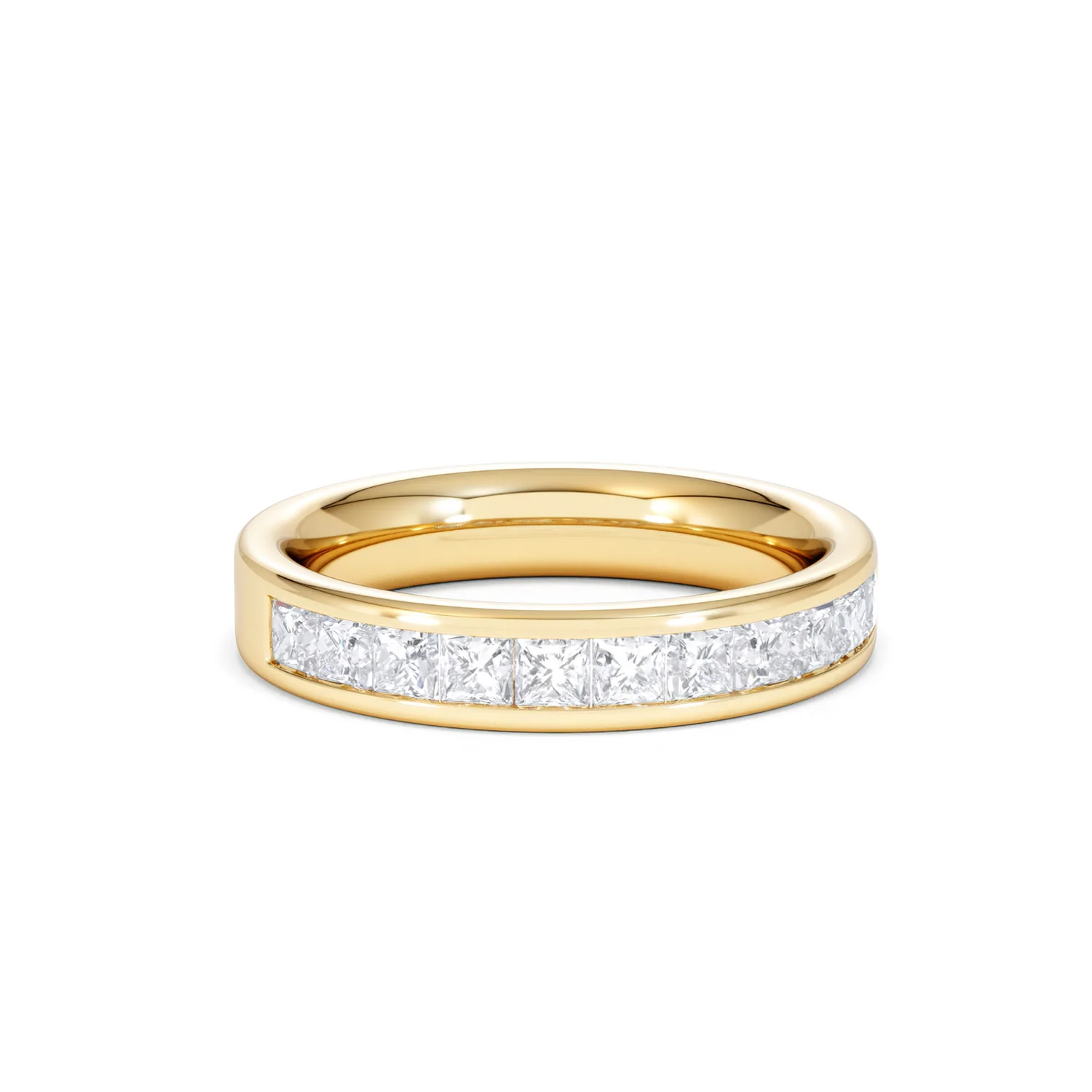 Eterna Lab Diamond Princess Cut Half Eternity Ring 1.00ct F/VS in 9K Gold - Image 13