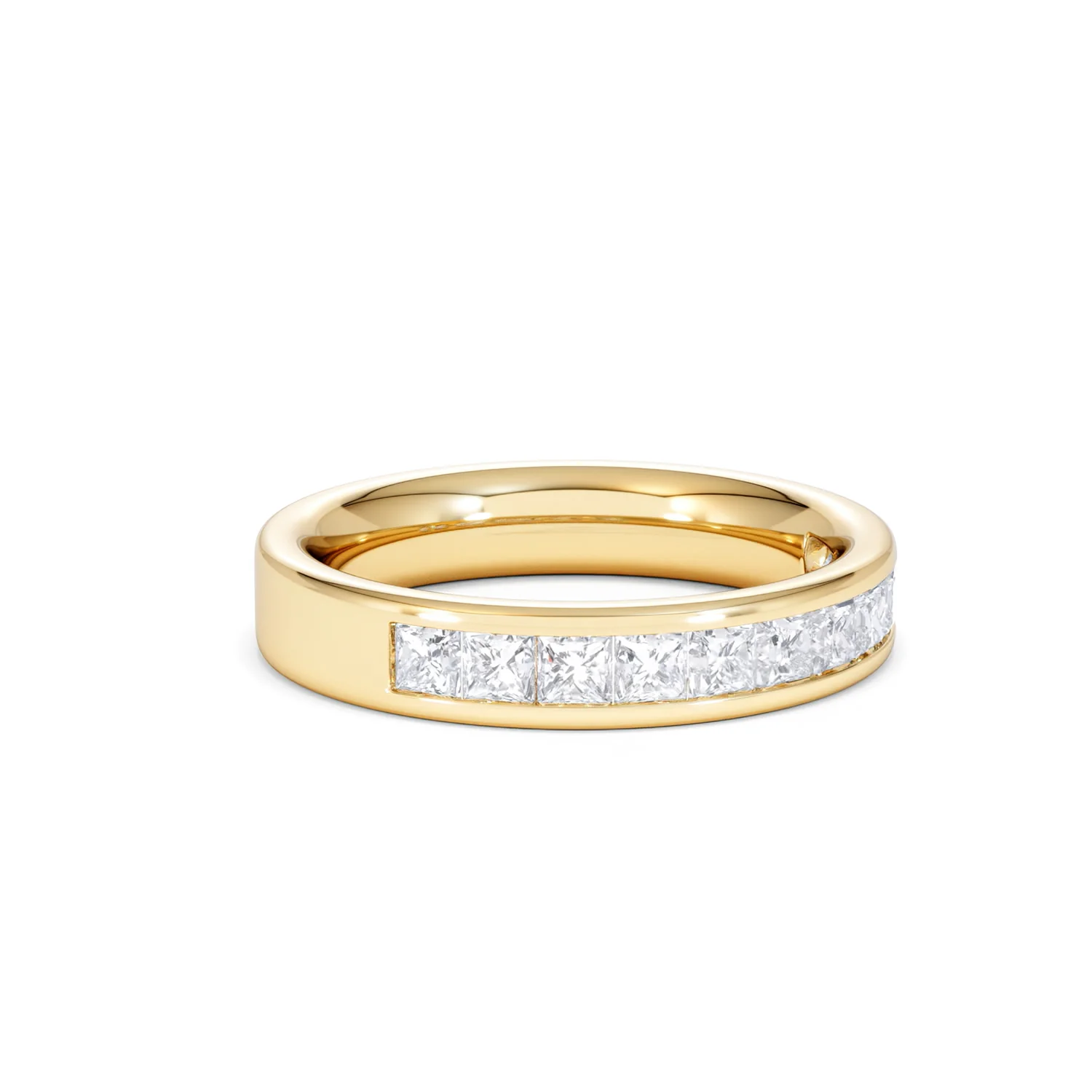 Eterna Lab Diamond Princess Cut Half Eternity Ring 1.00ct F/VS in 9K Gold - Image 19
