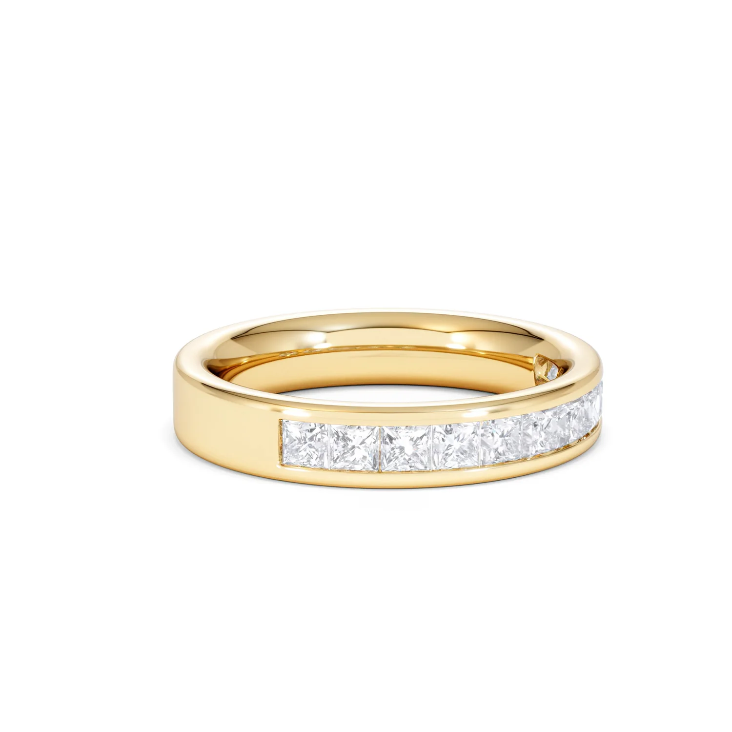 Eterna Lab Diamond Princess Cut Half Eternity Ring 1.00ct F/VS in 9K Gold - Image 20