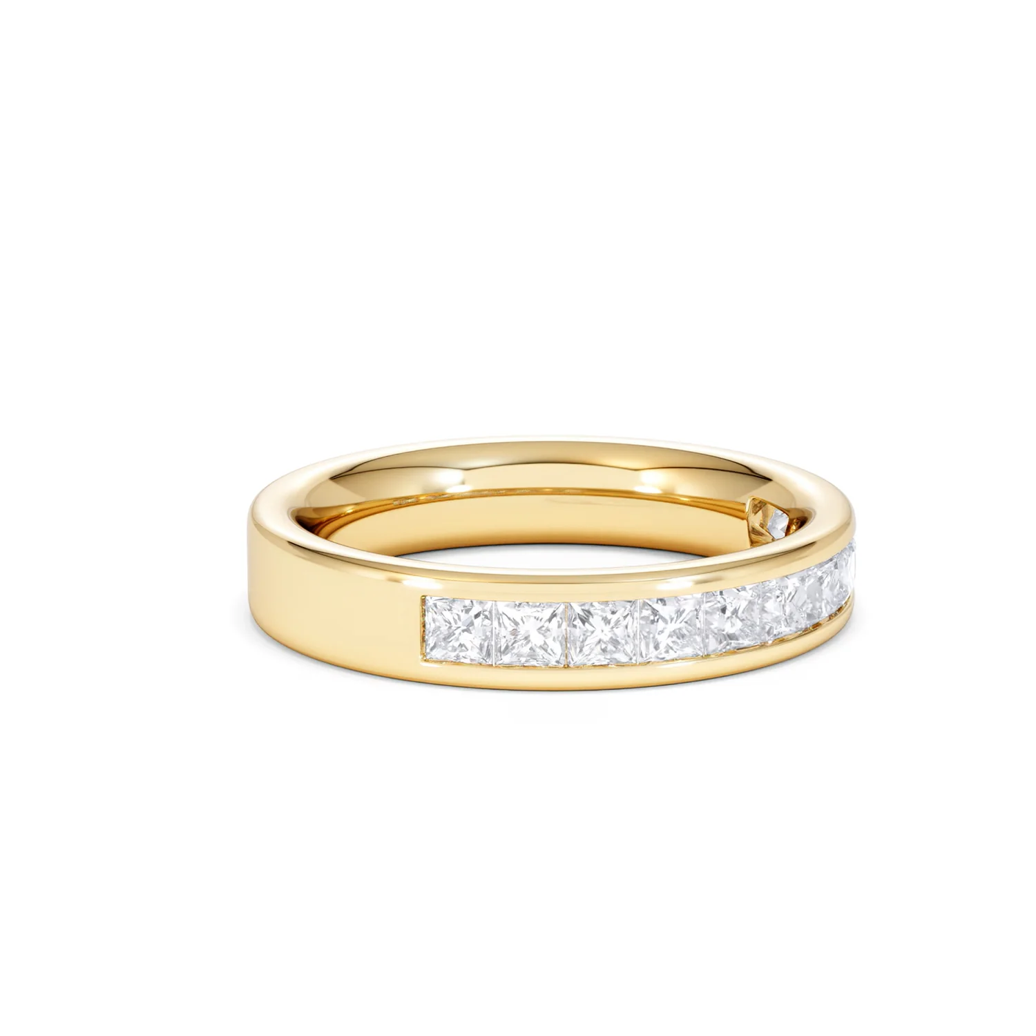 Eterna Lab Diamond Princess Cut Half Eternity Ring 1.00ct F/VS in 9K Gold - Image 21