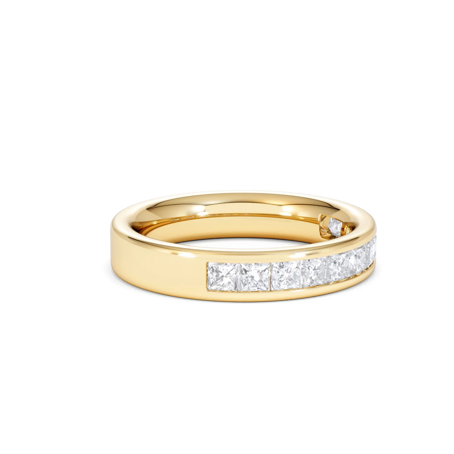 Eterna Lab Diamond Princess Cut Half Eternity Ring 1.00ct F/VS in 9K Gold - Image 23