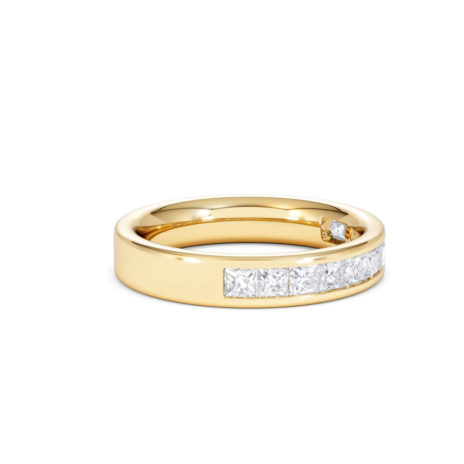 Eterna Lab Diamond Princess Cut Half Eternity Ring 1.00ct F/VS in 9K Gold - Image 24