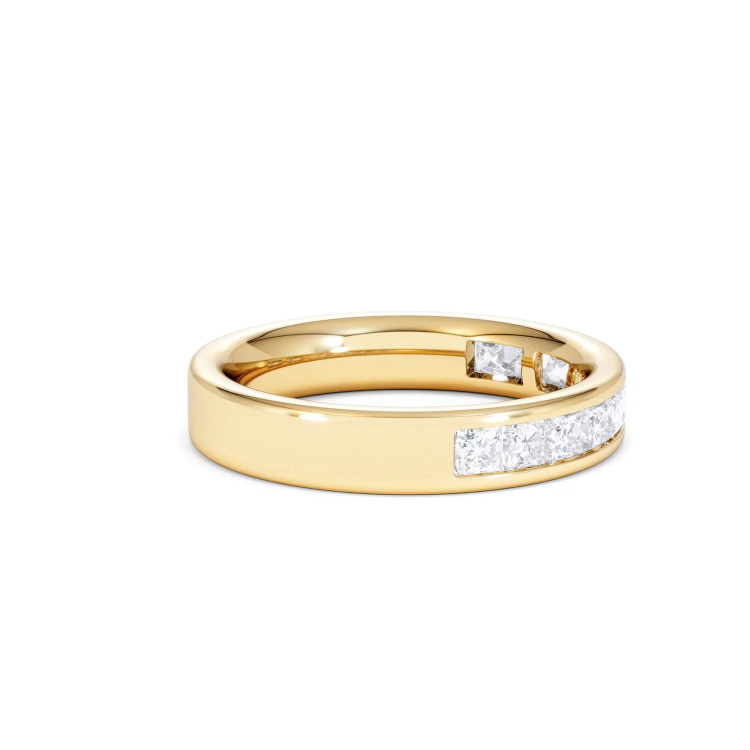 Eterna Lab Diamond Princess Cut Half Eternity Ring 1.00ct F/VS in 9K Gold - Image 29