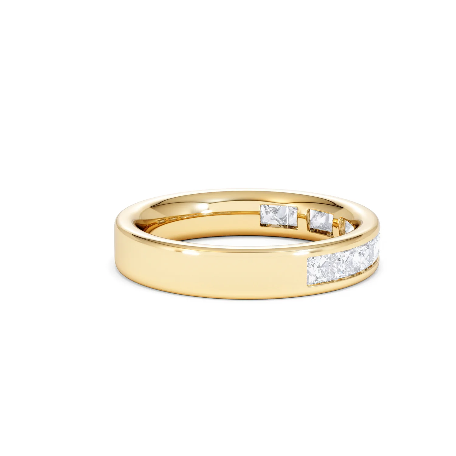 Eterna Lab Diamond Princess Cut Half Eternity Ring 1.00ct F/VS in 9K Gold - Image 32
