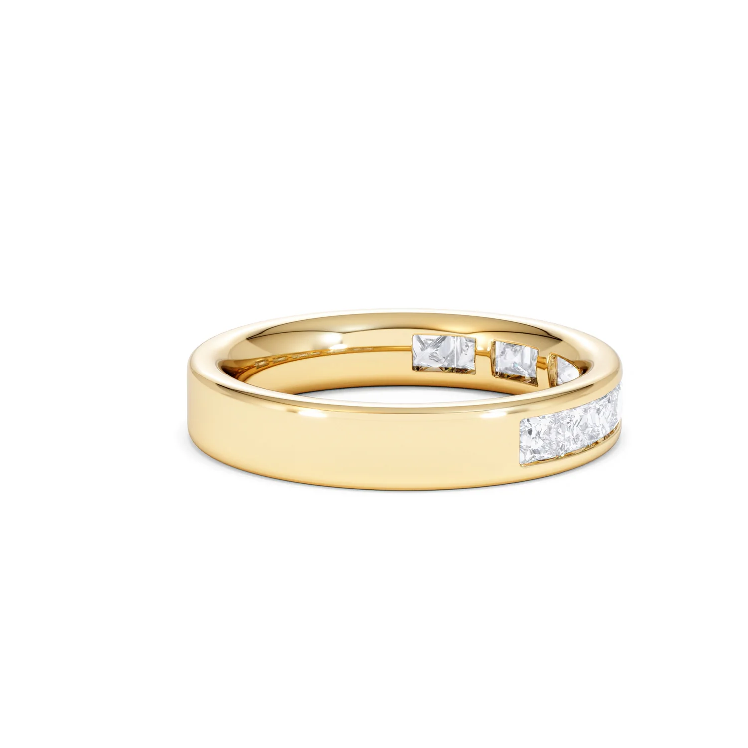 Eterna Lab Diamond Princess Cut Half Eternity Ring 1.00ct F/VS in 9K Gold - Image 33