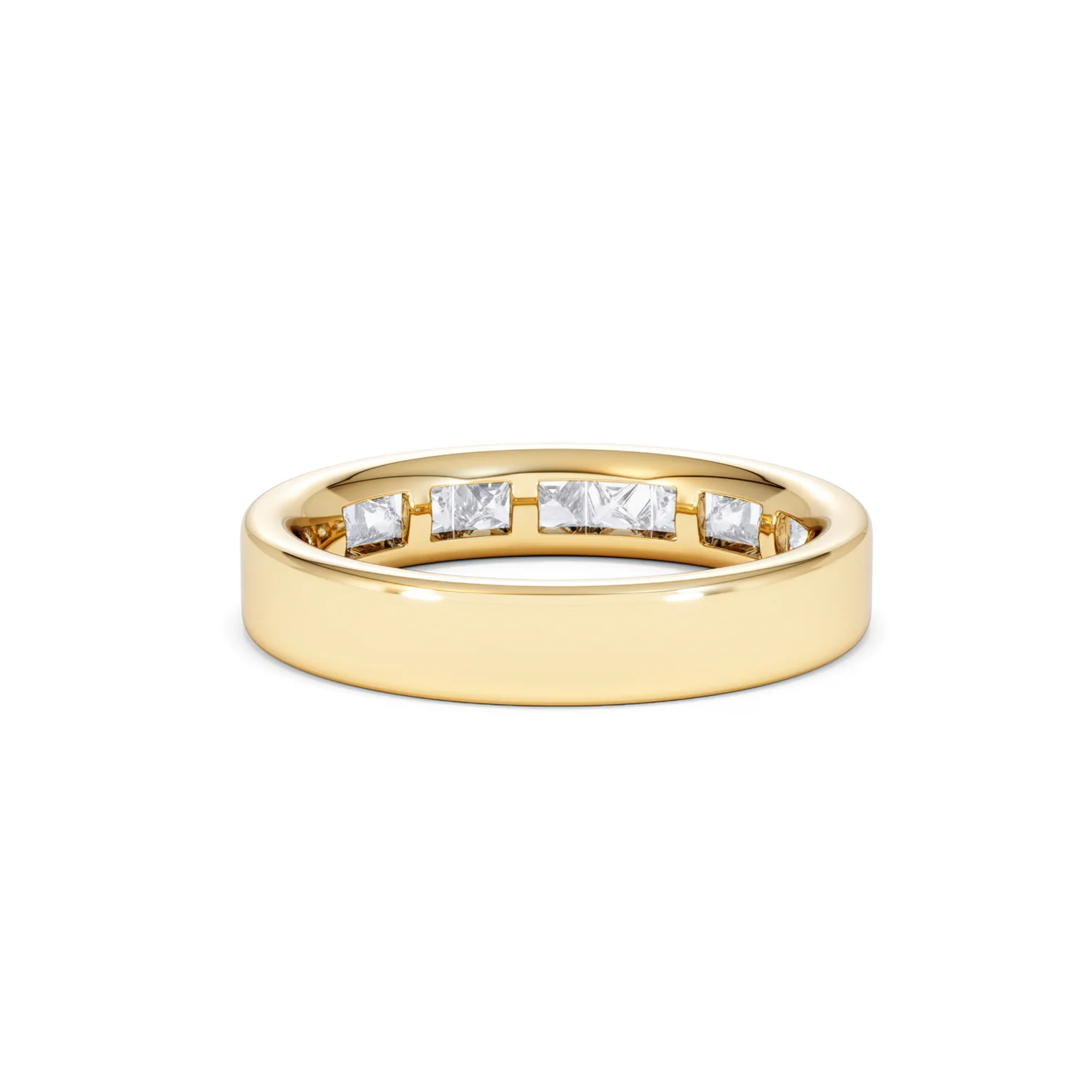 Eterna Lab Diamond Princess Cut Half Eternity Ring 1.00ct F/VS in 9K Gold - Image 47