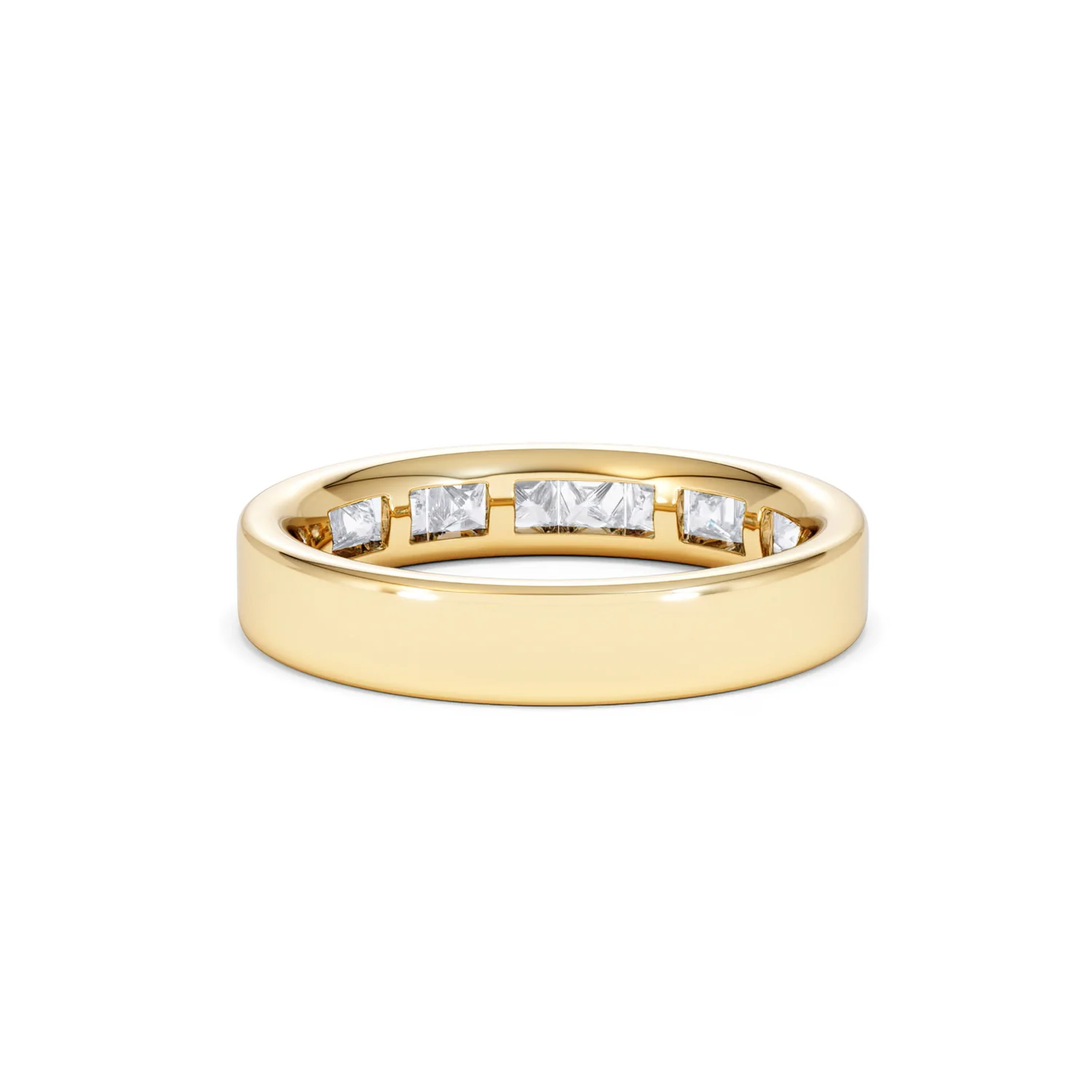 Eterna Lab Diamond Princess Cut Half Eternity Ring 1.00ct F/VS in 9K Gold - Image 48