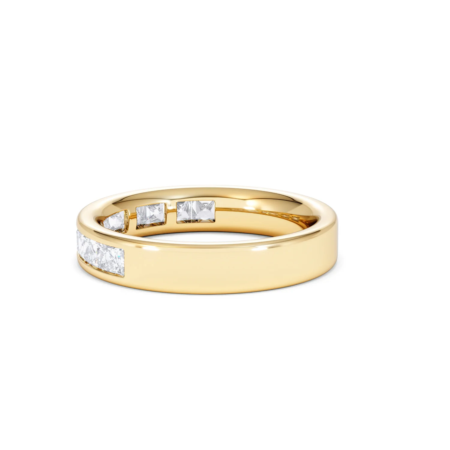 Eterna Lab Diamond Princess Cut Half Eternity Ring 1.00ct F/VS in 9K Gold - Image 65