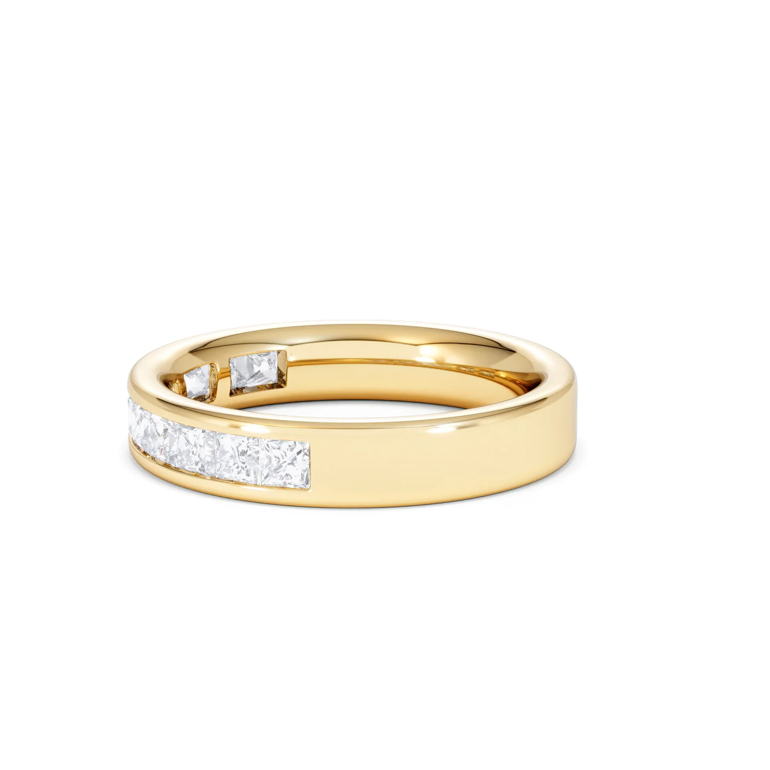 Eterna Lab Diamond Princess Cut Half Eternity Ring 1.00ct F/VS in 9K Gold - Image 71
