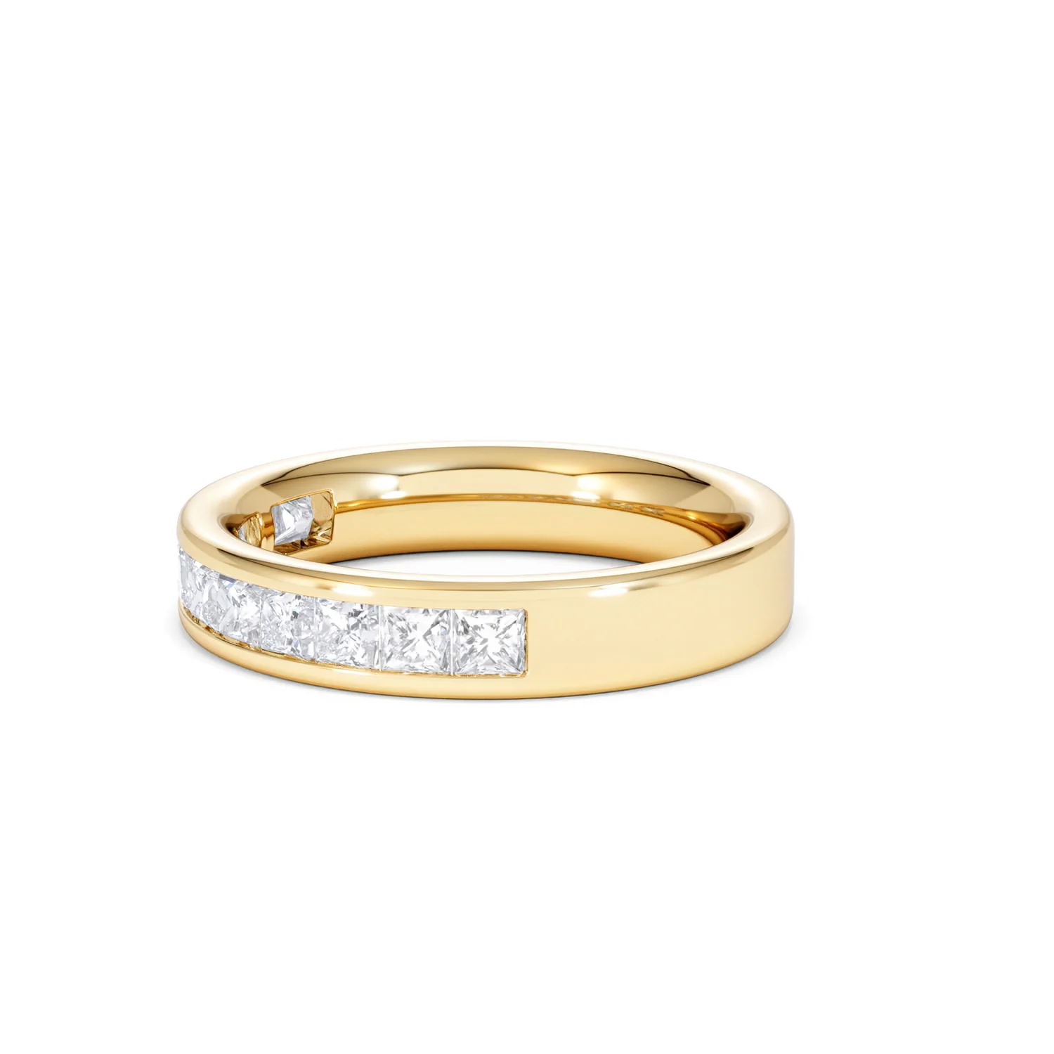 Eterna Lab Diamond Princess Cut Half Eternity Ring 1.00ct F/VS in 9K Gold - Image 75