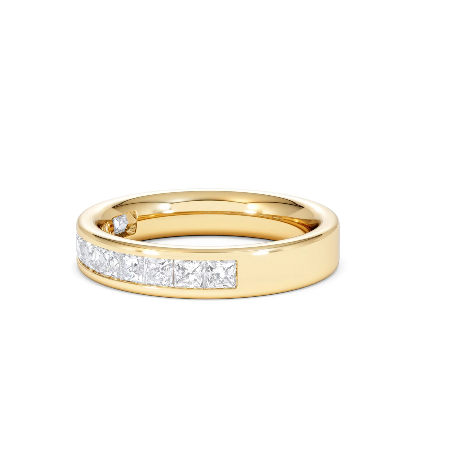 Eterna Lab Diamond Princess Cut Half Eternity Ring 1.00ct F/VS in 9K Gold - Image 76