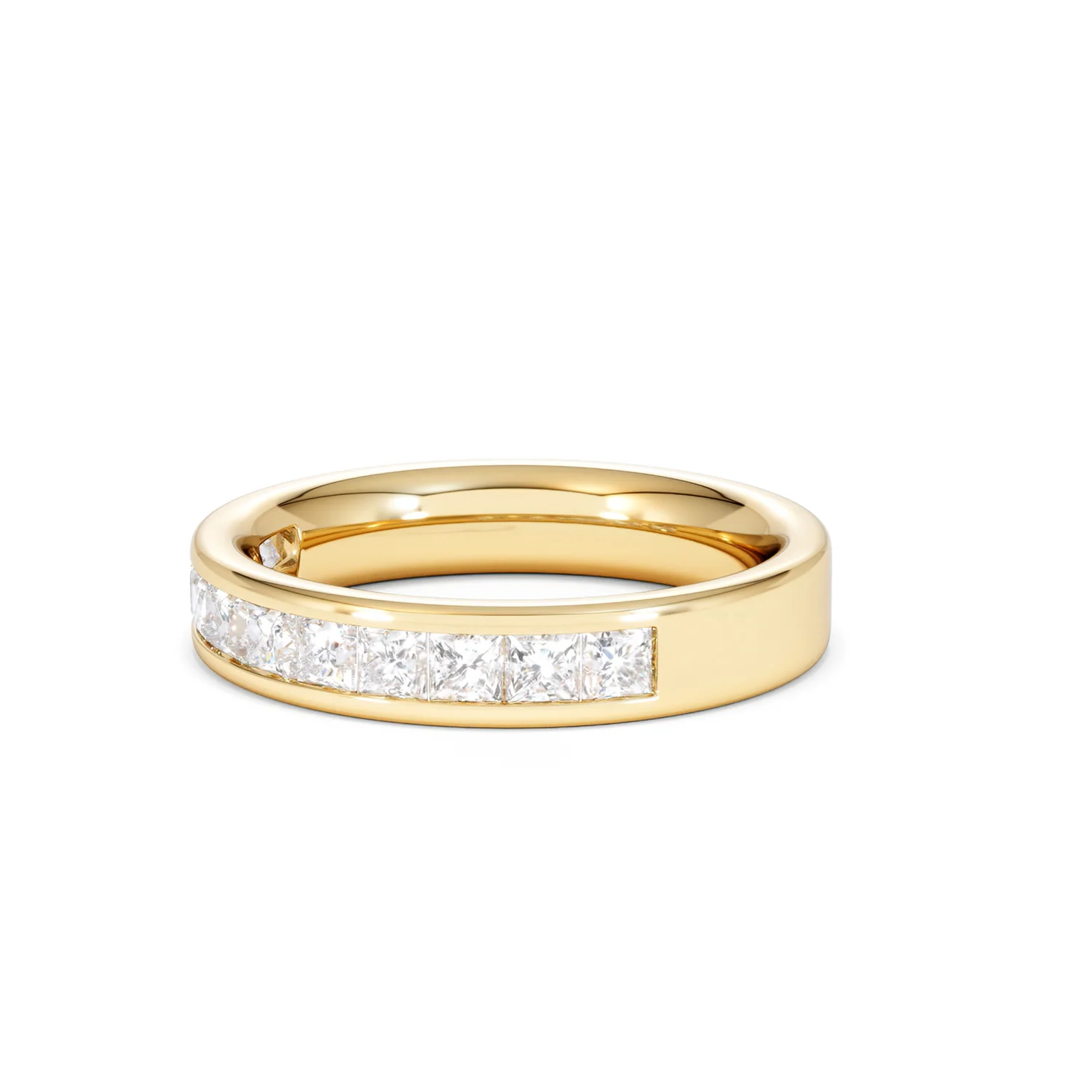 Eterna Lab Diamond Princess Cut Half Eternity Ring 1.00ct F/VS in 9K Gold - Image 79