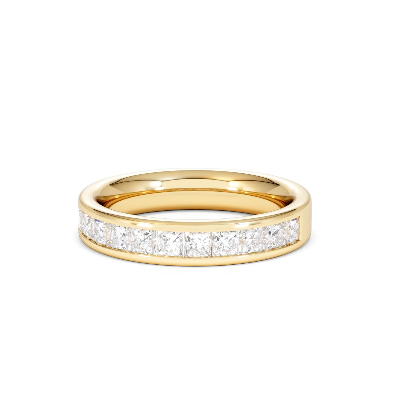 Eterna Lab Diamond Princess Cut Half Eternity Ring 1.00ct F/VS in 9K Gold - Image 87