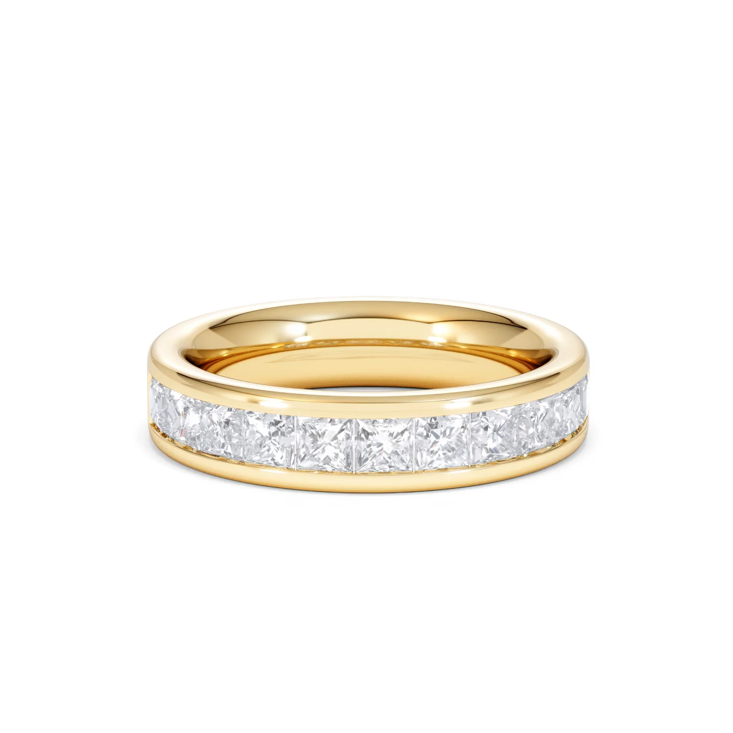 Eterna Lab Diamond Princess Cut Half Eternity Ring 1.50ct F/VS in 9K Gold - Image 11