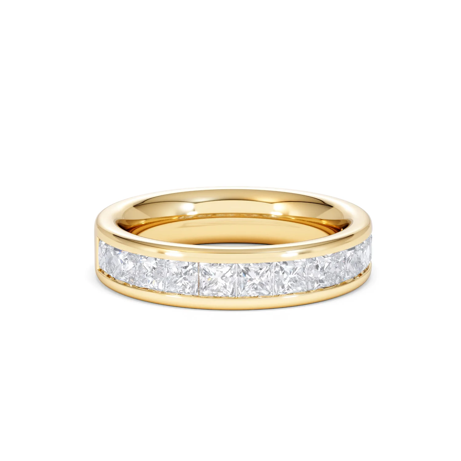 Eterna Lab Diamond Princess Cut Half Eternity Ring 1.50ct F/VS in 9K Gold - Image 12