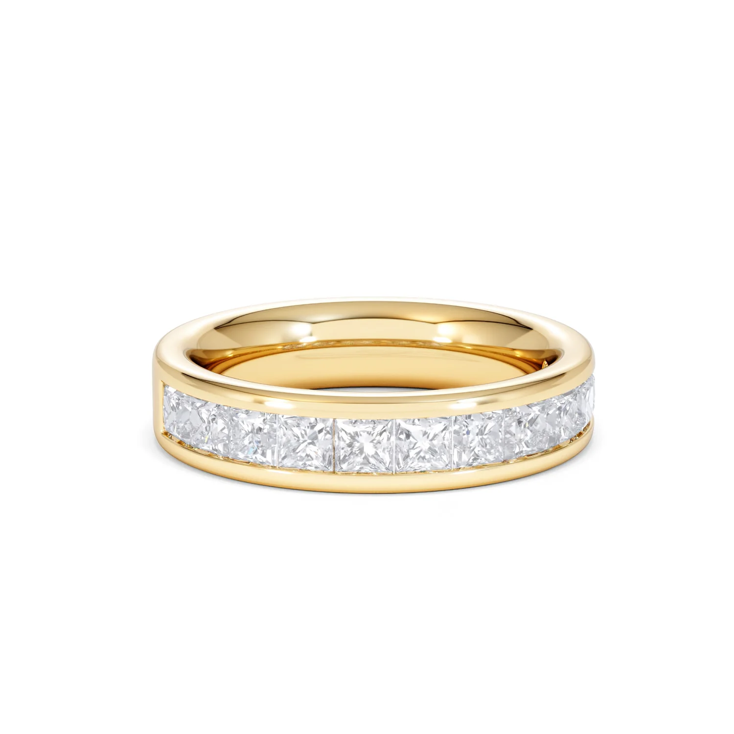Eterna Lab Diamond Princess Cut Half Eternity Ring 1.50ct F/VS in 9K Gold - Image 13